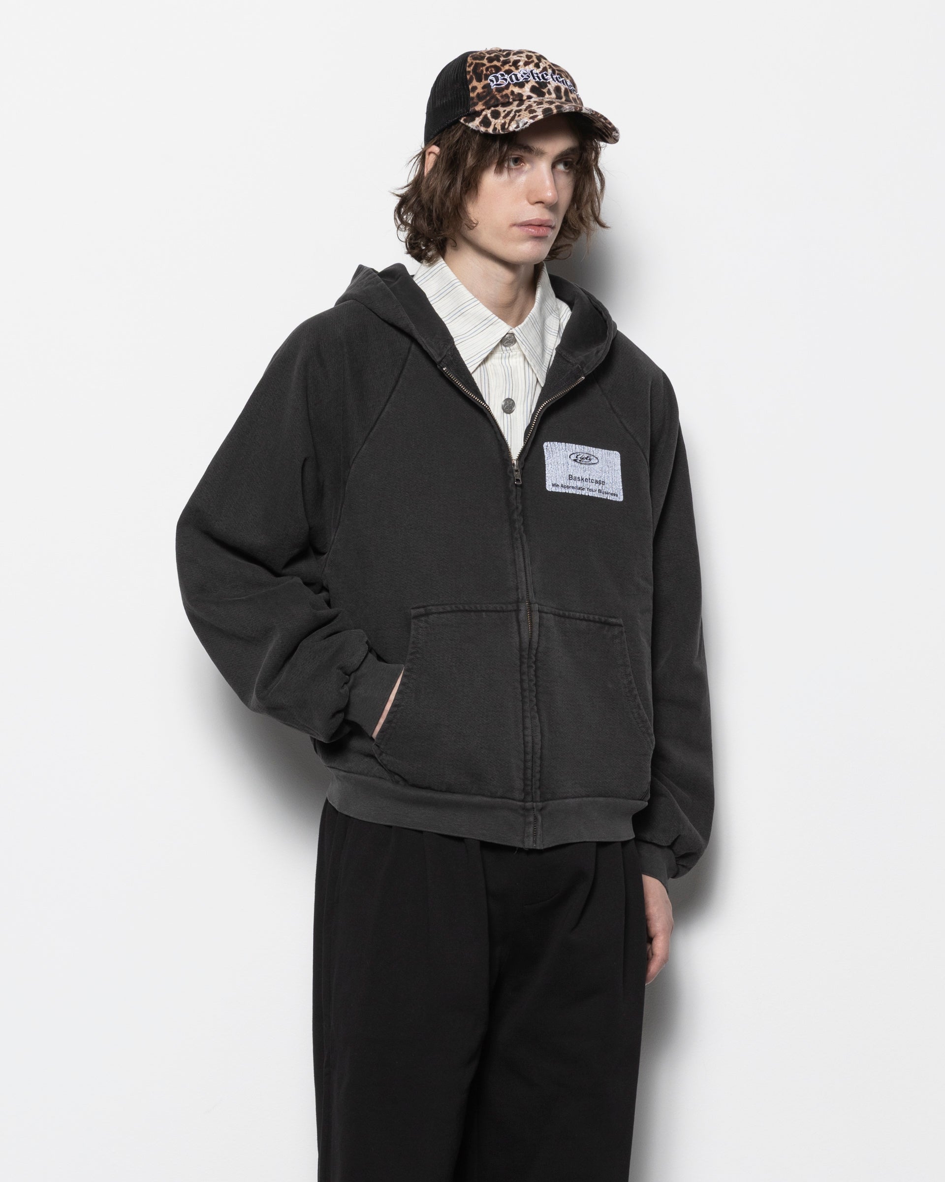 Ugly Zip Hoodie in Vintage Black