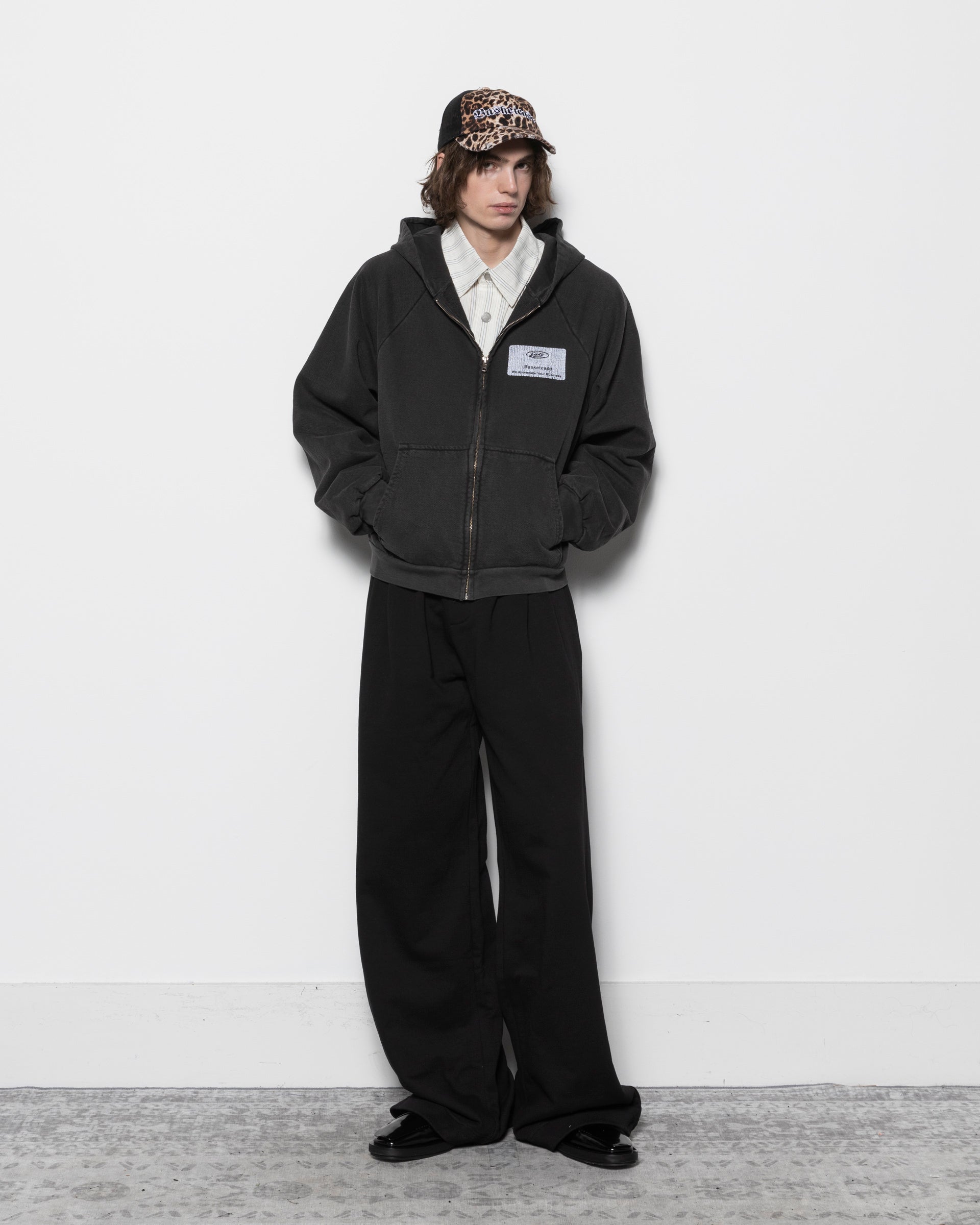 Ugly Zip Hoodie in Vintage Black
