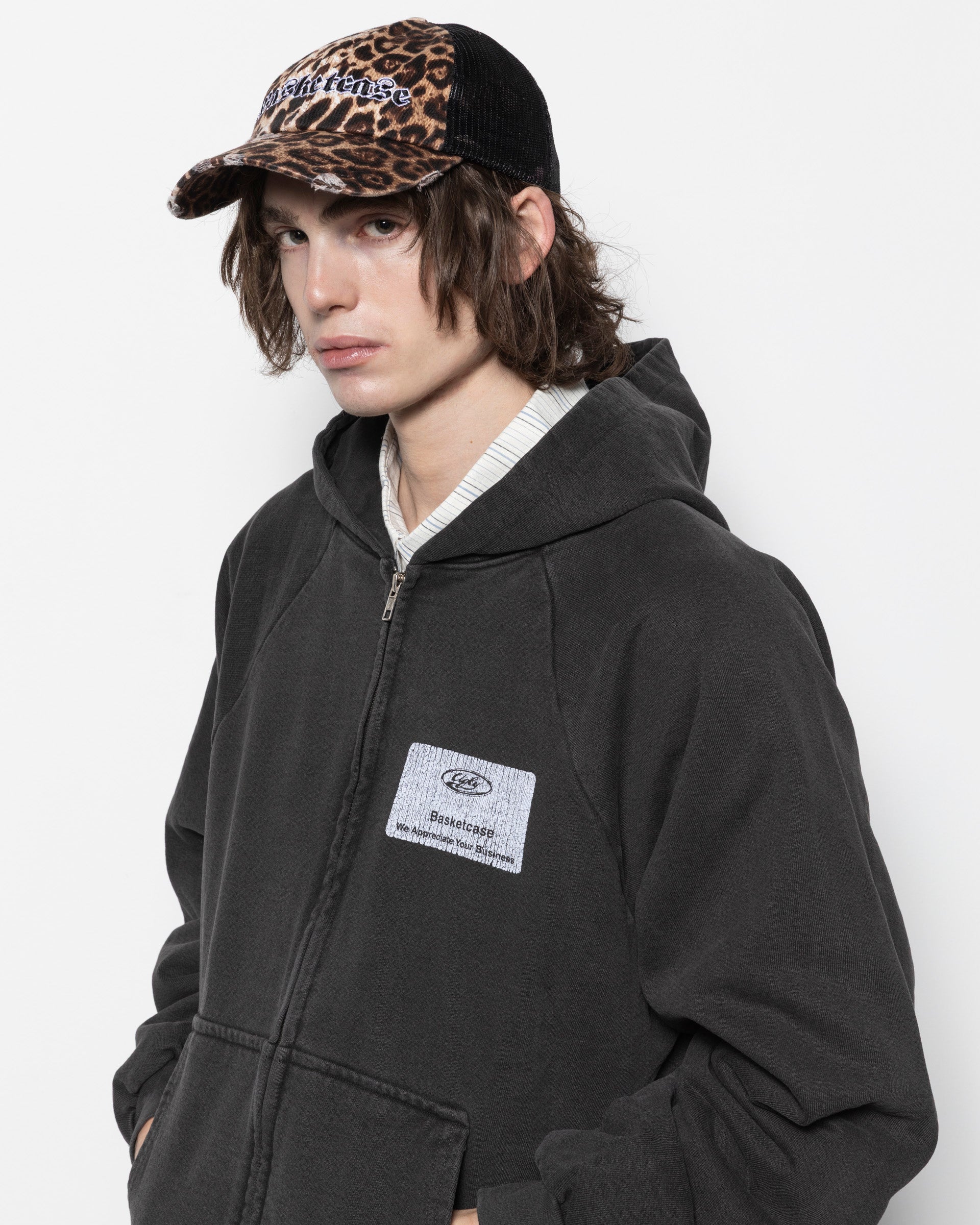 Ugly Zip Hoodie in Vintage Black