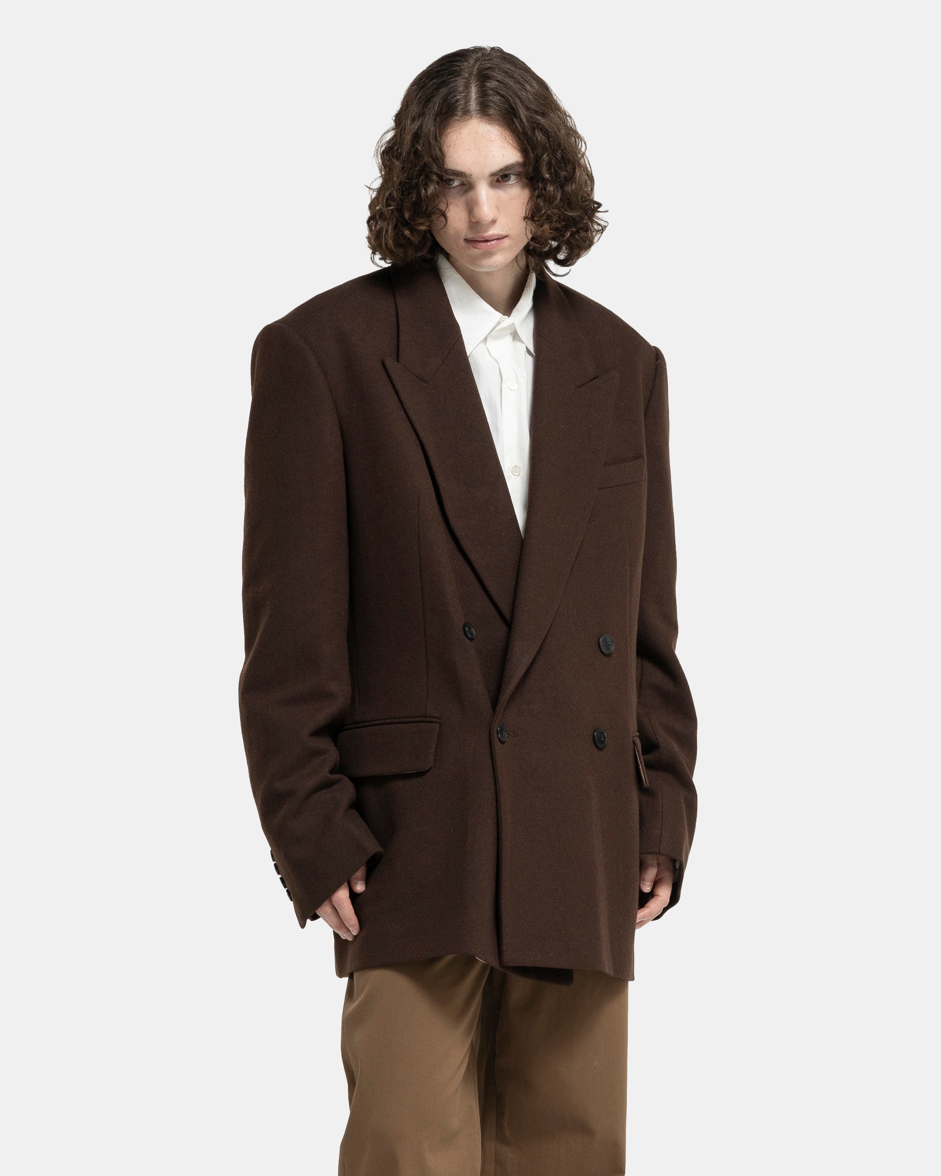 Dries Van Noten Bishop jacket in Brown