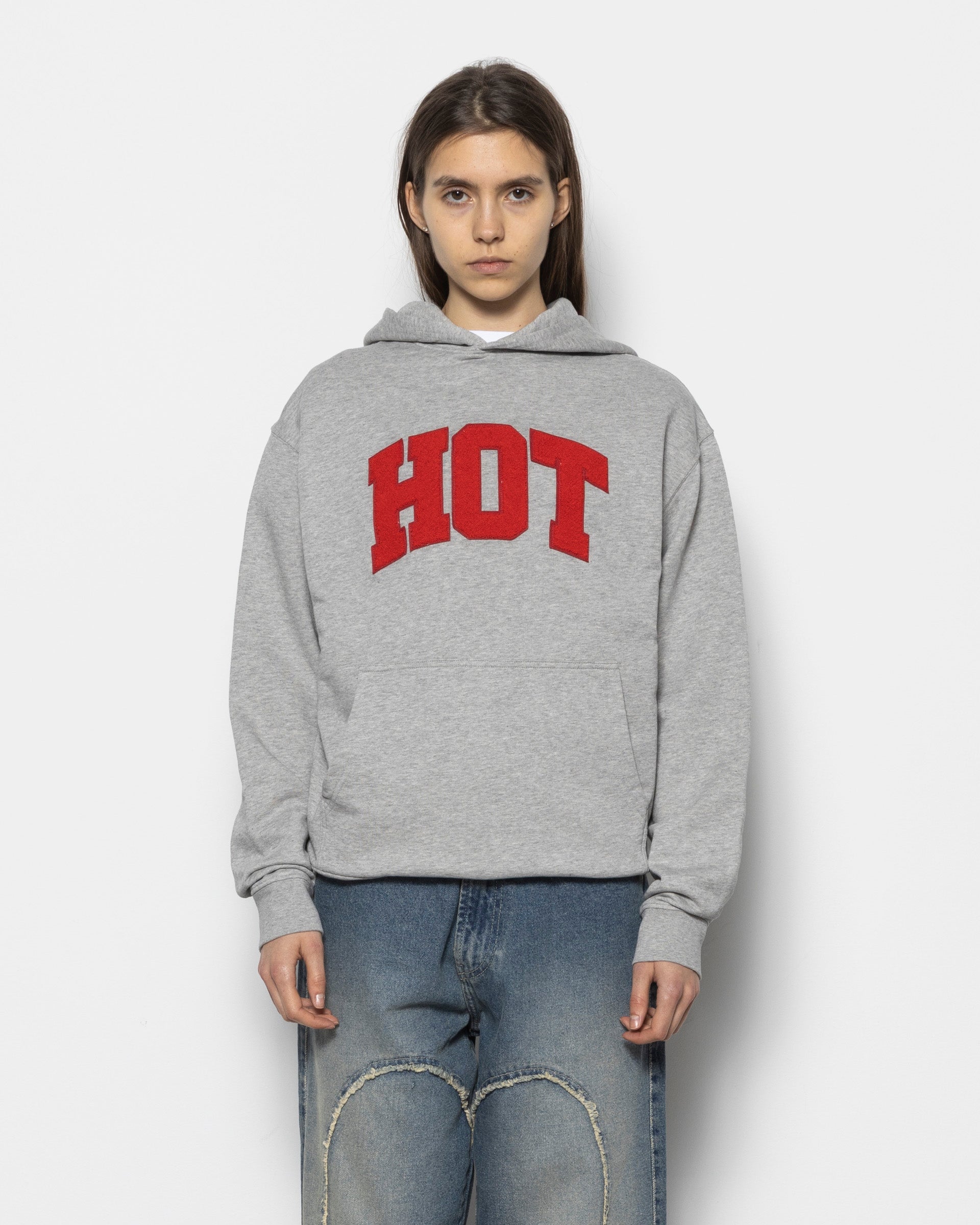 Carne University Hoodie in Melange Grey