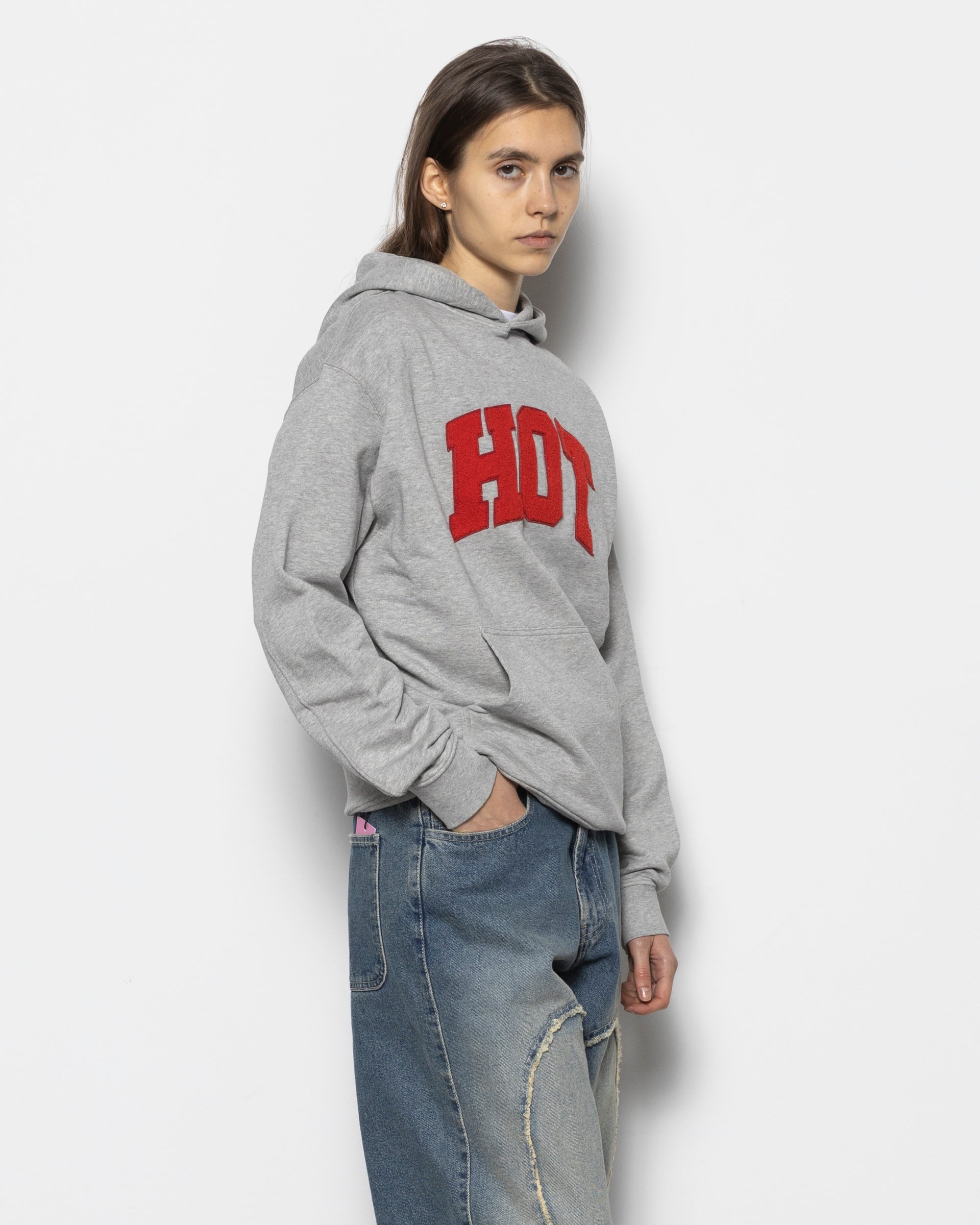 Carne University Hoodie in Melange Grey