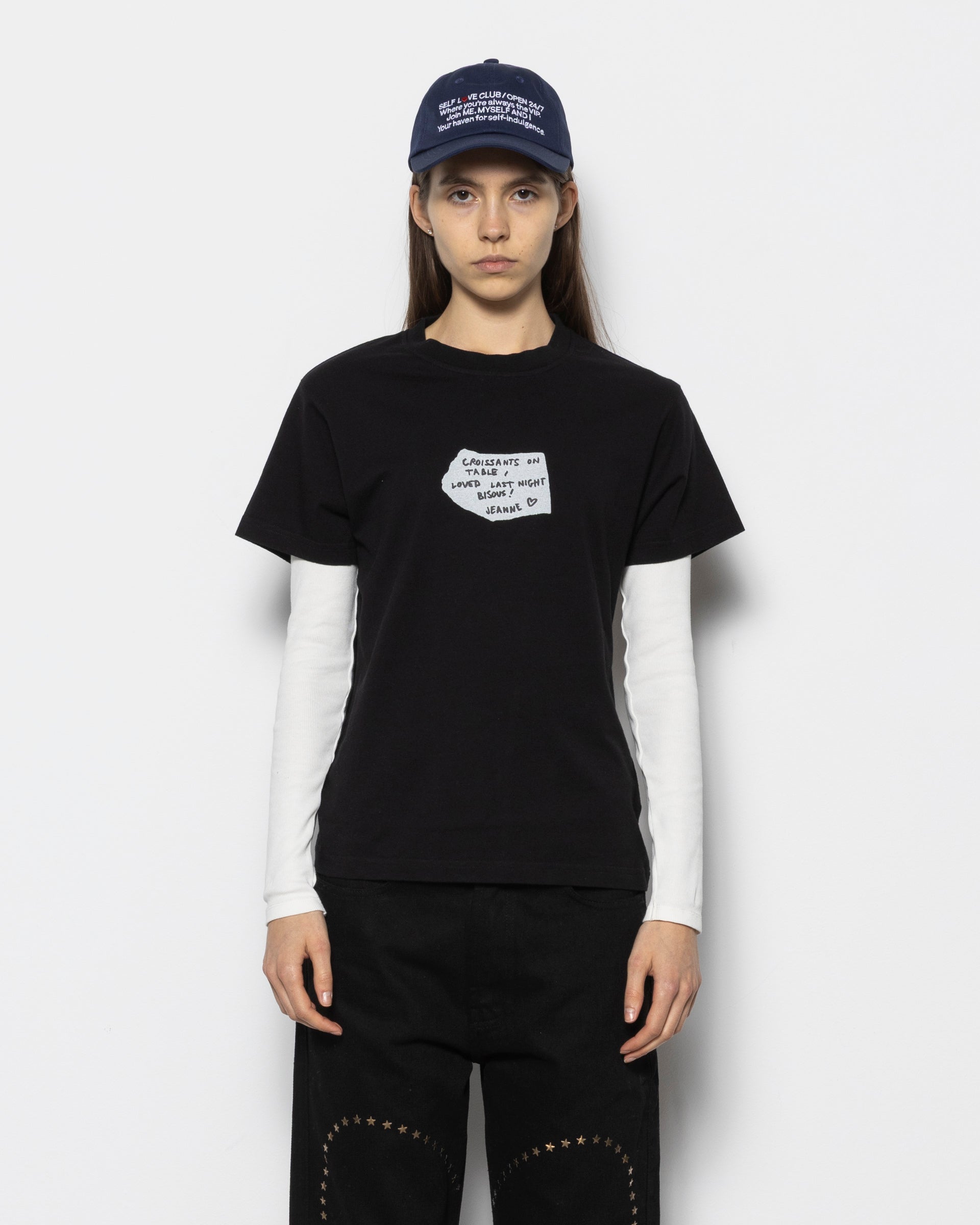 Croissant Crush T-shirt in Black