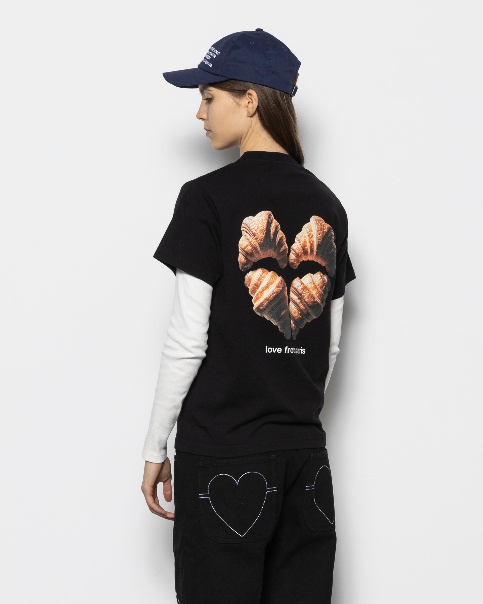 Croissant Crush T-shirt in Black