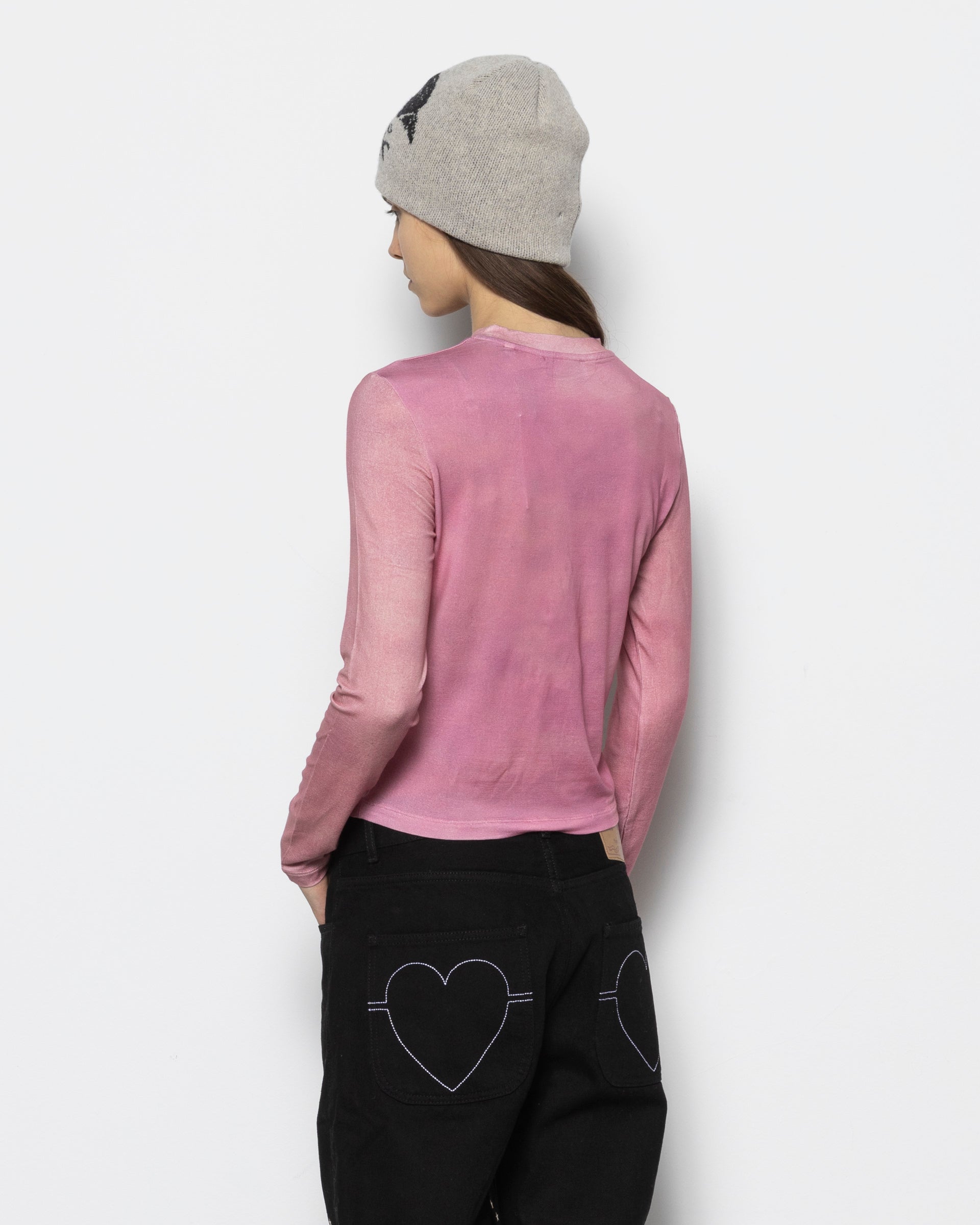 Carne Bollente Doggy Decadence Longsleeve Tee in Pink | RODEN GRAY