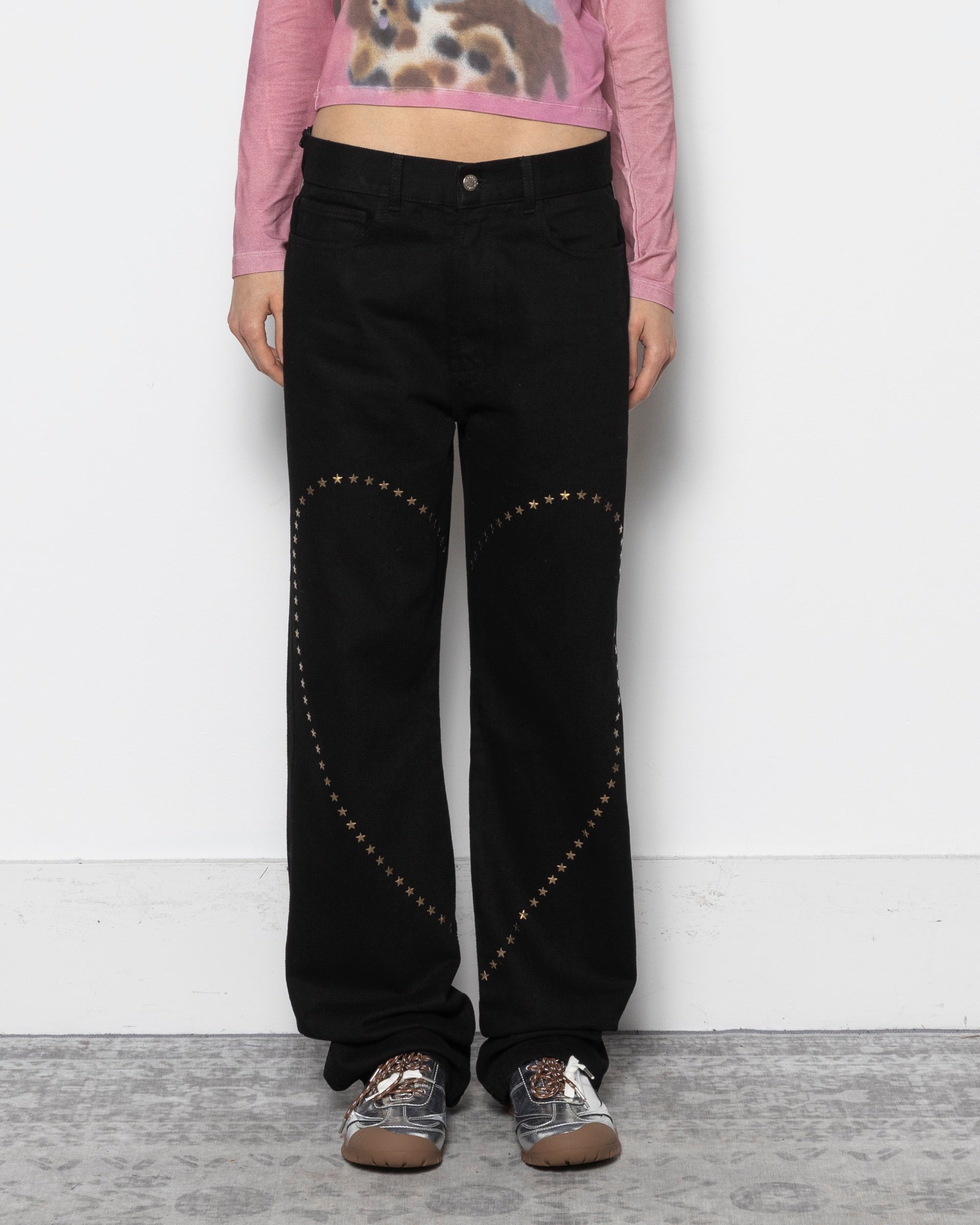 Heart Break Pants in Black