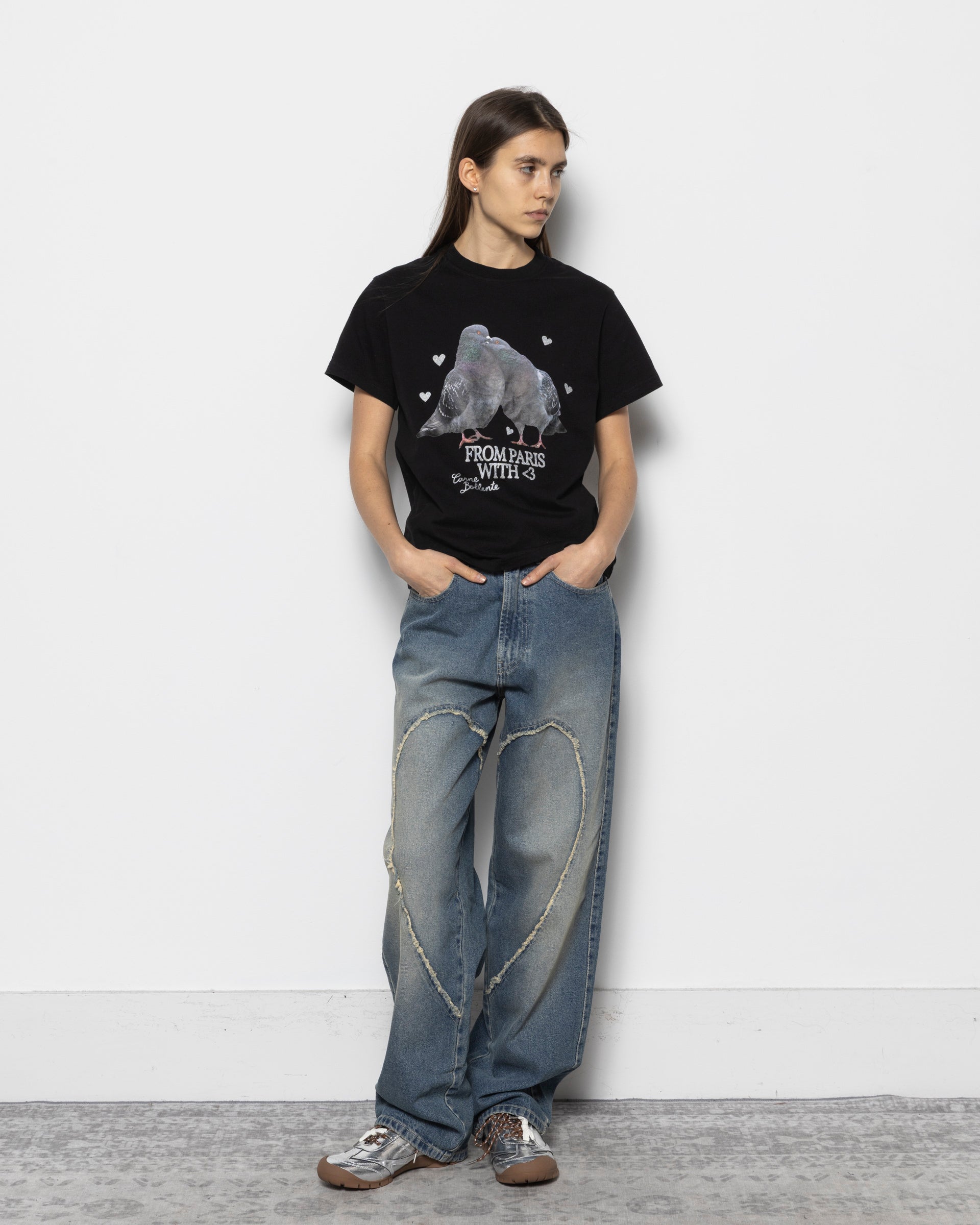 Lovebirds T-shirt in Black