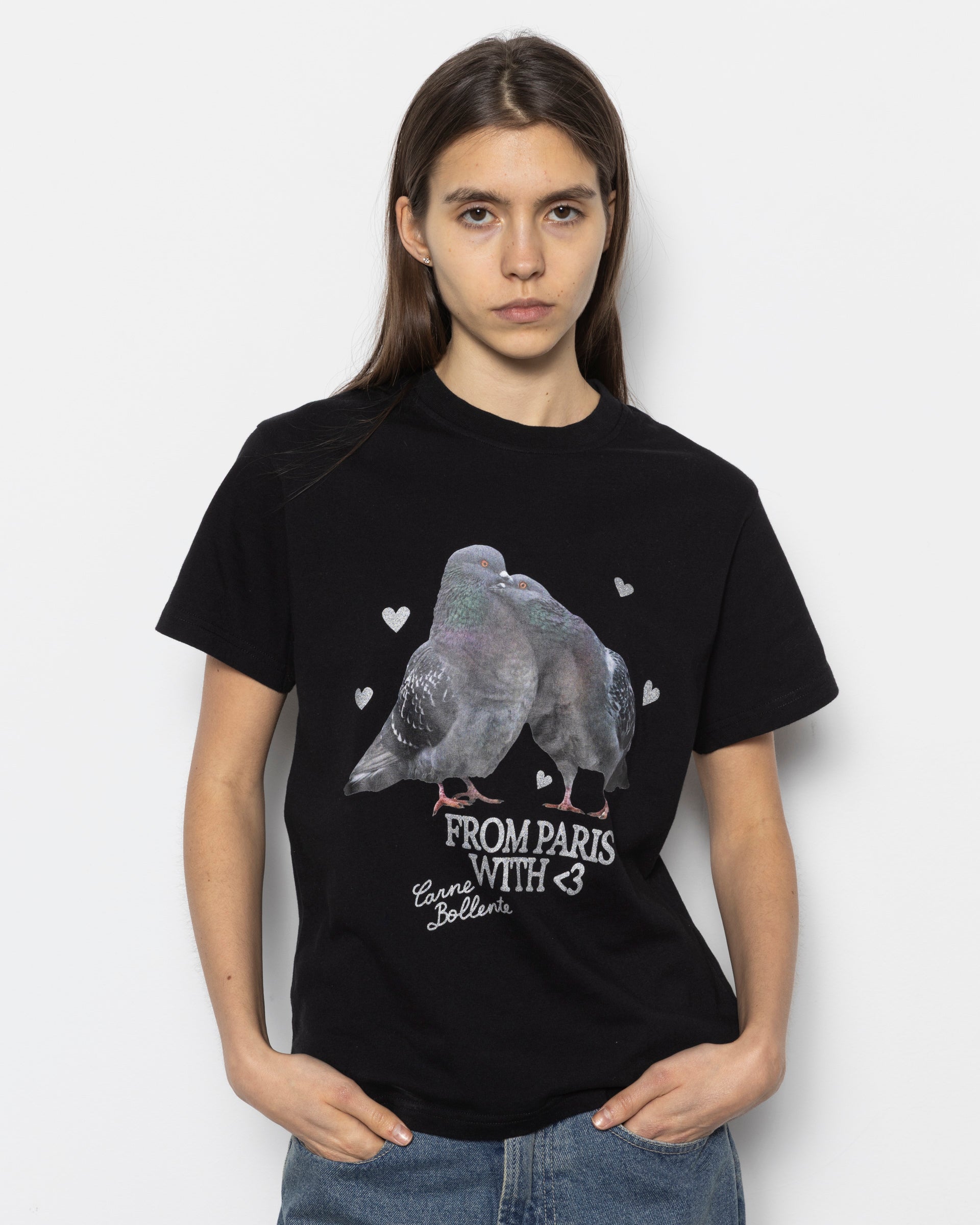 Lovebirds T-shirt in Black