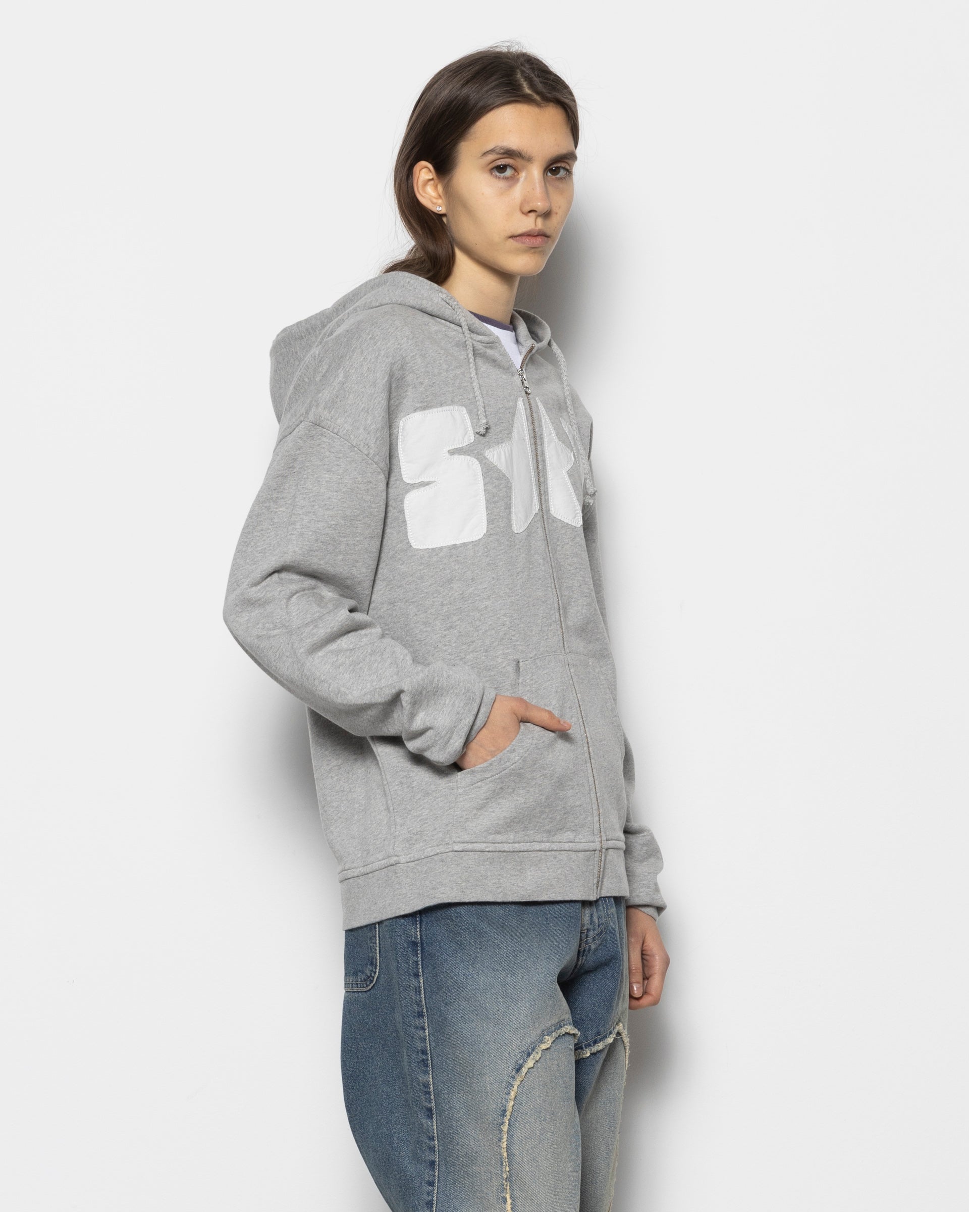 Stellar Sass Hoodie in Melange Grey