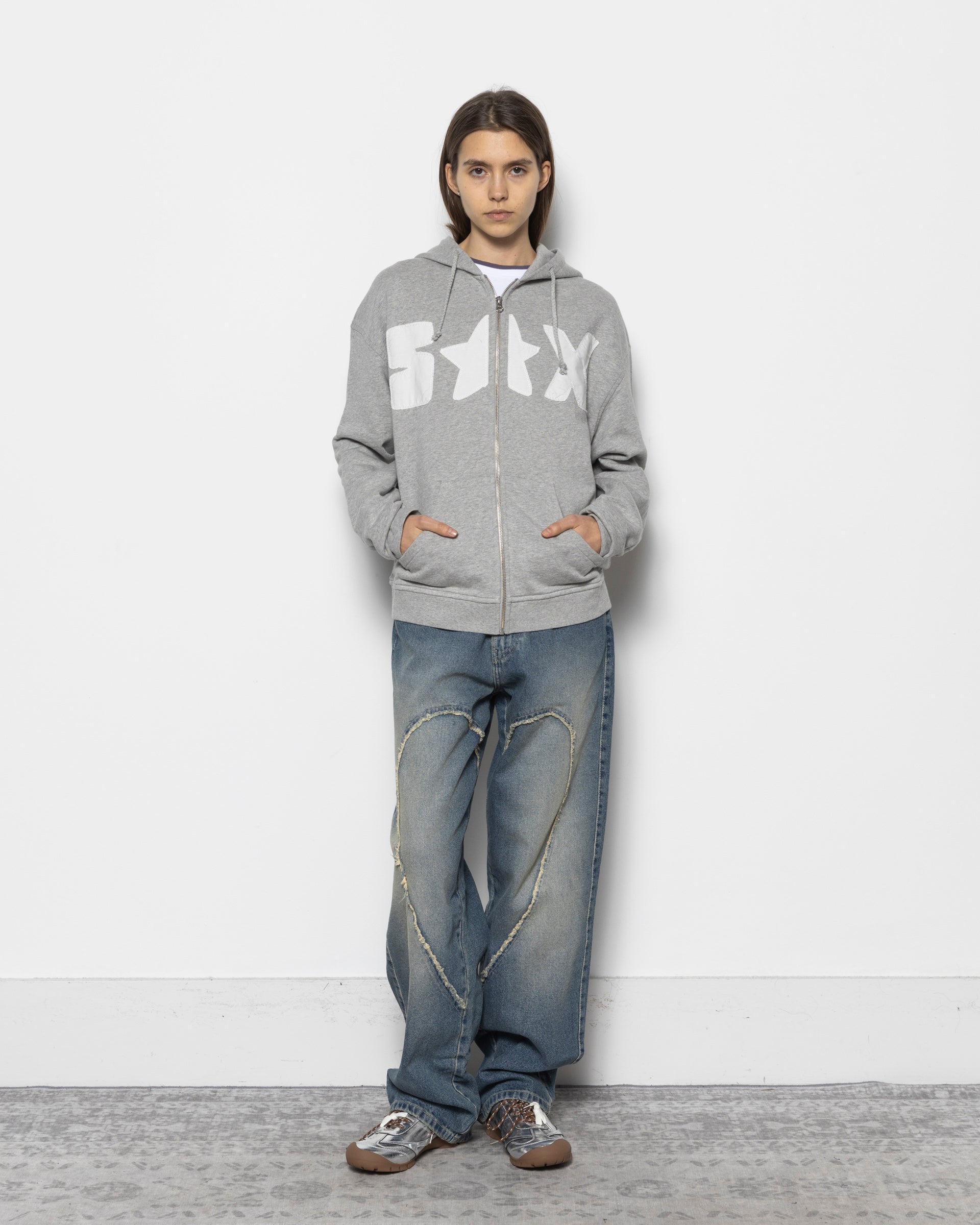Stellar Sass Hoodie in Melange Grey
