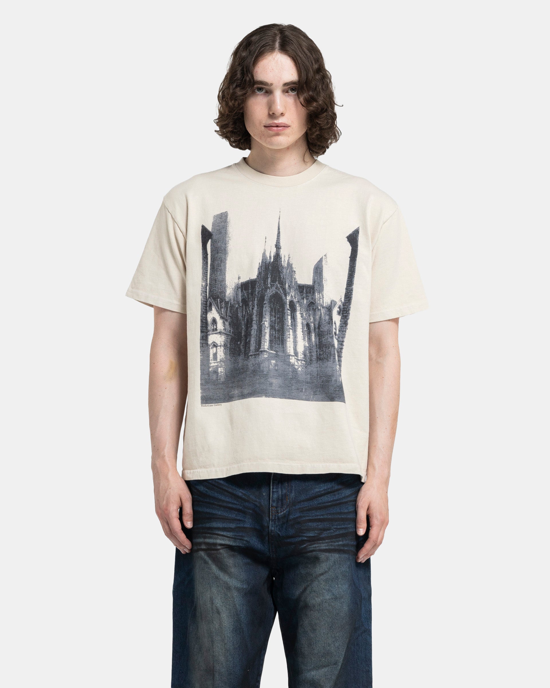 Basketcase - Cathedral T-Shirt in Cream | Roden Gray