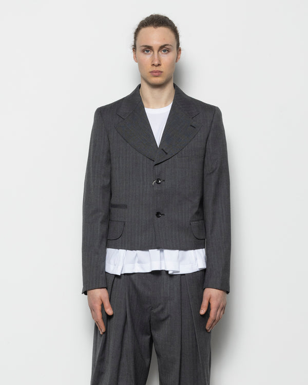 Cropped Blazer in Grey