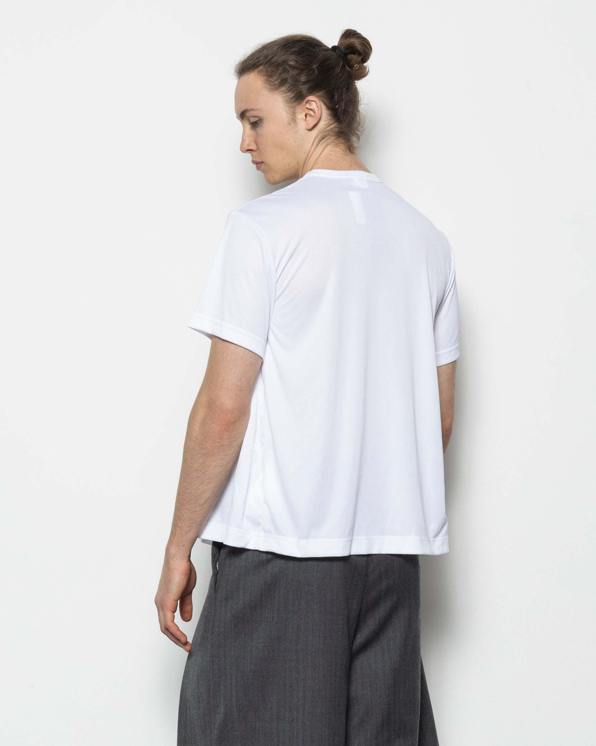 Pleated Tee in White