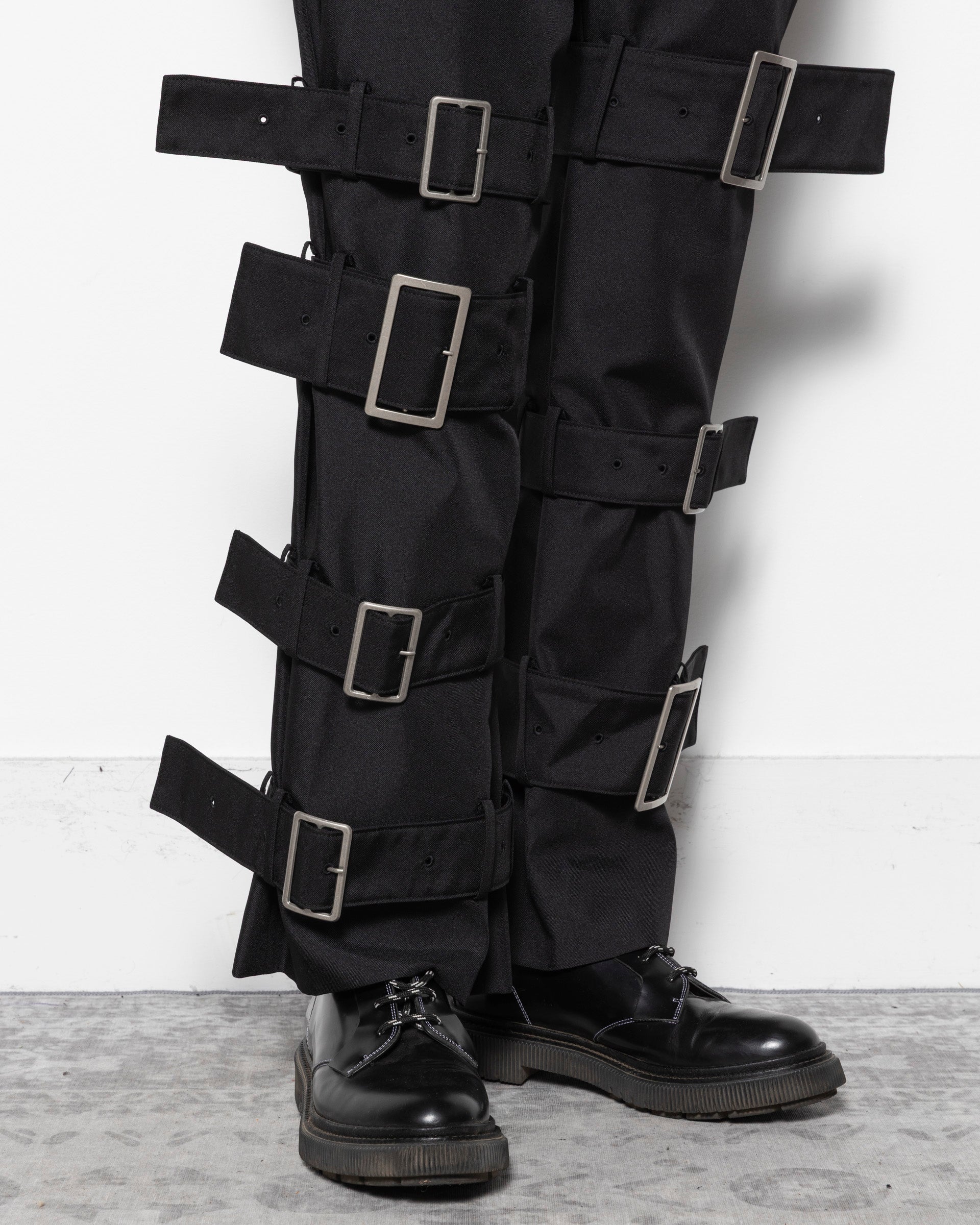 Comme des Garçons Homme Plus Buckled Pants in Black | RODEN GRAY