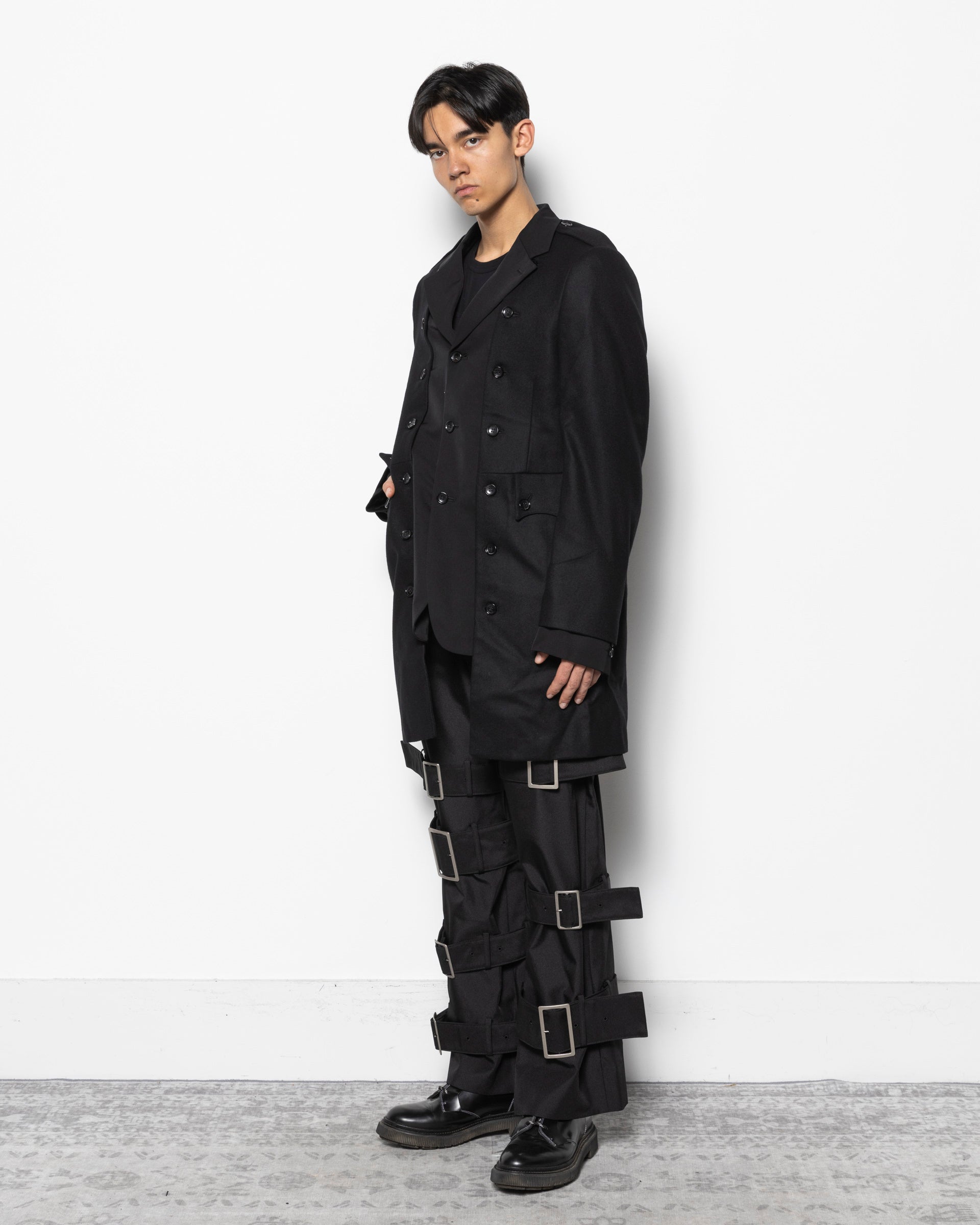 Comme des Garçons Docking Rap Pants Comme des Garçons Homme Plus Buckled Pants in Black | RODEN GRAY