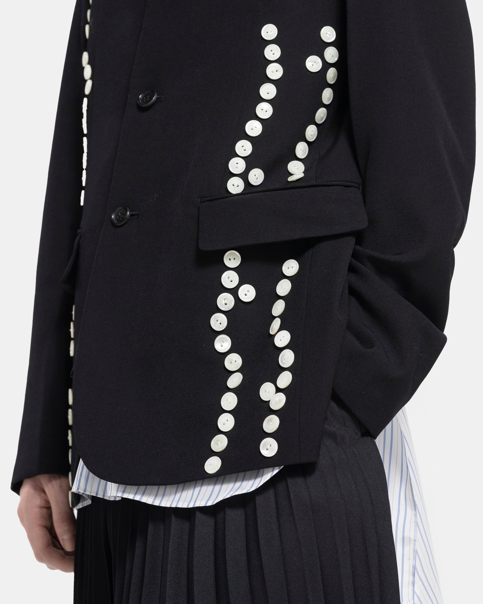 Button Blazer in Black