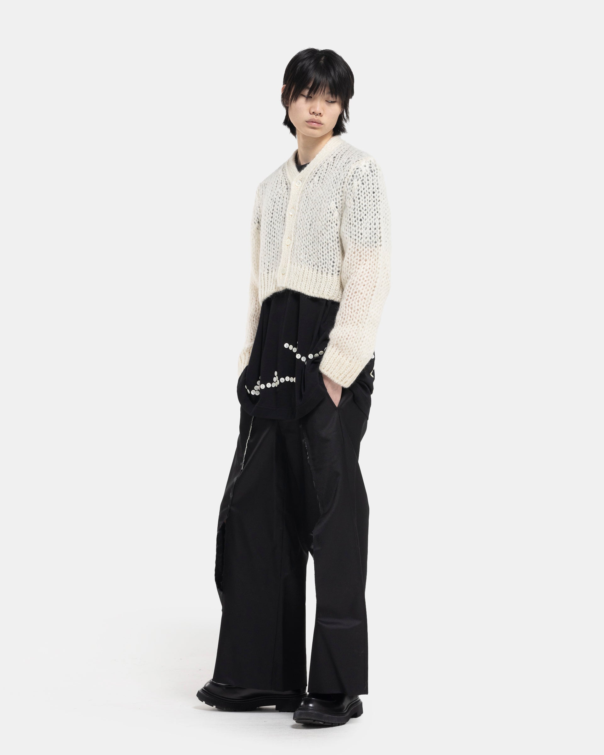 Cut-out Pants in Black