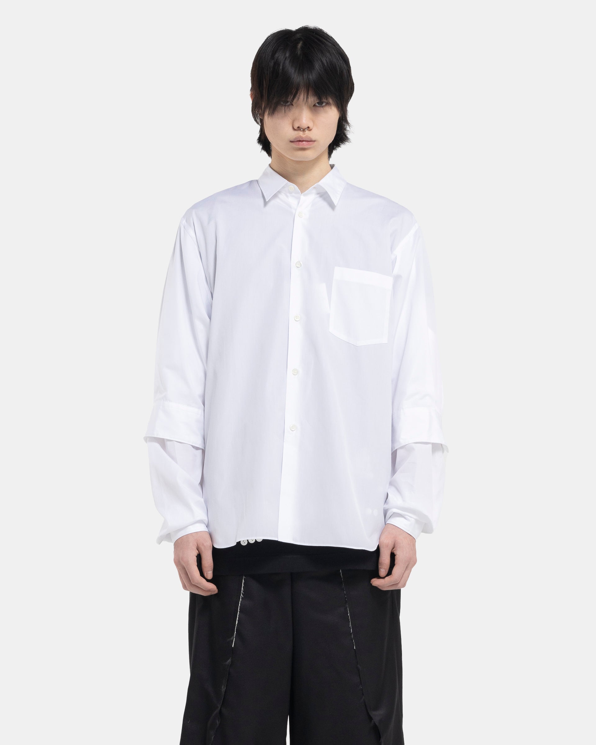 Multi-Arm Shirt in White