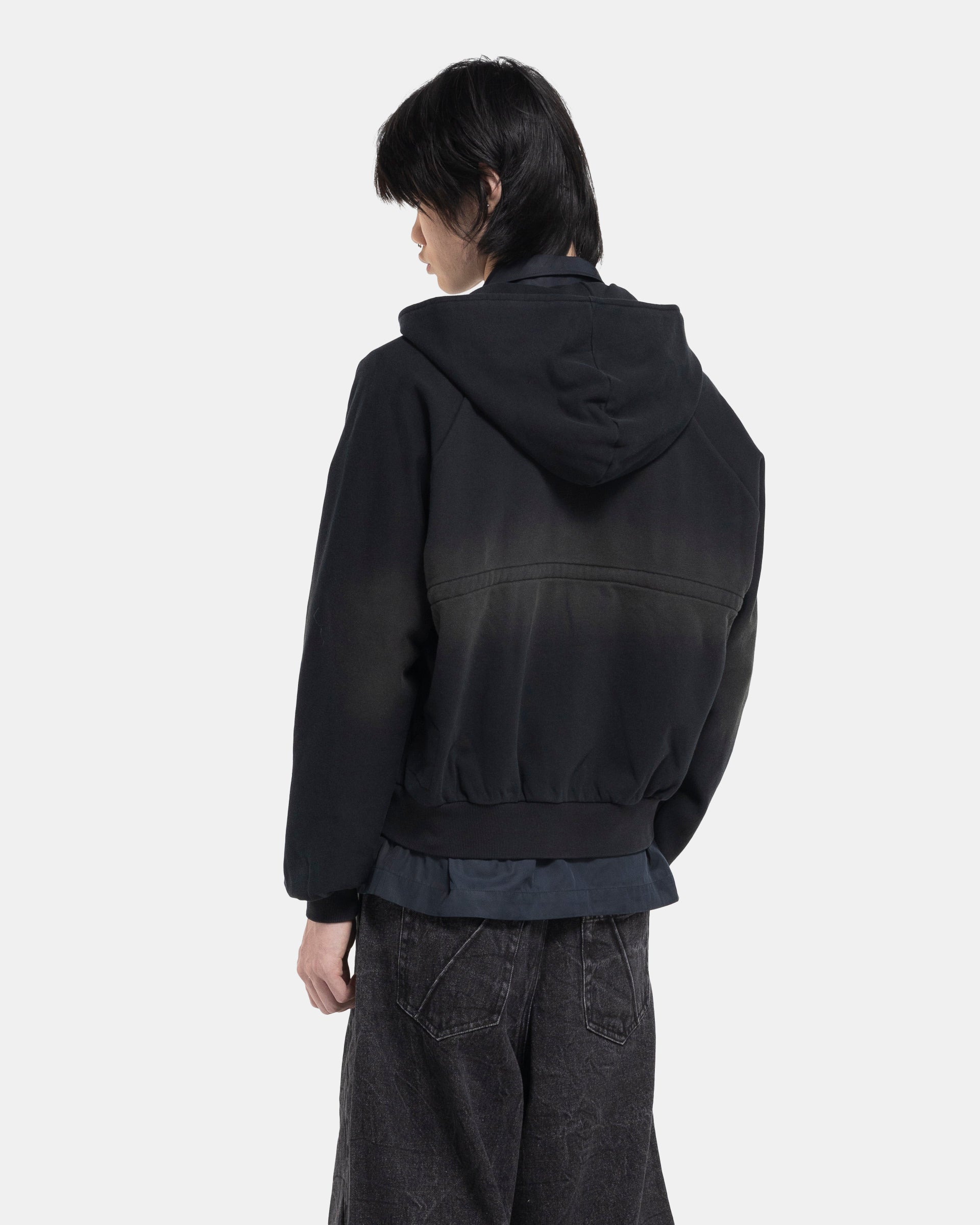 Couvin Wash Hoodie in Black