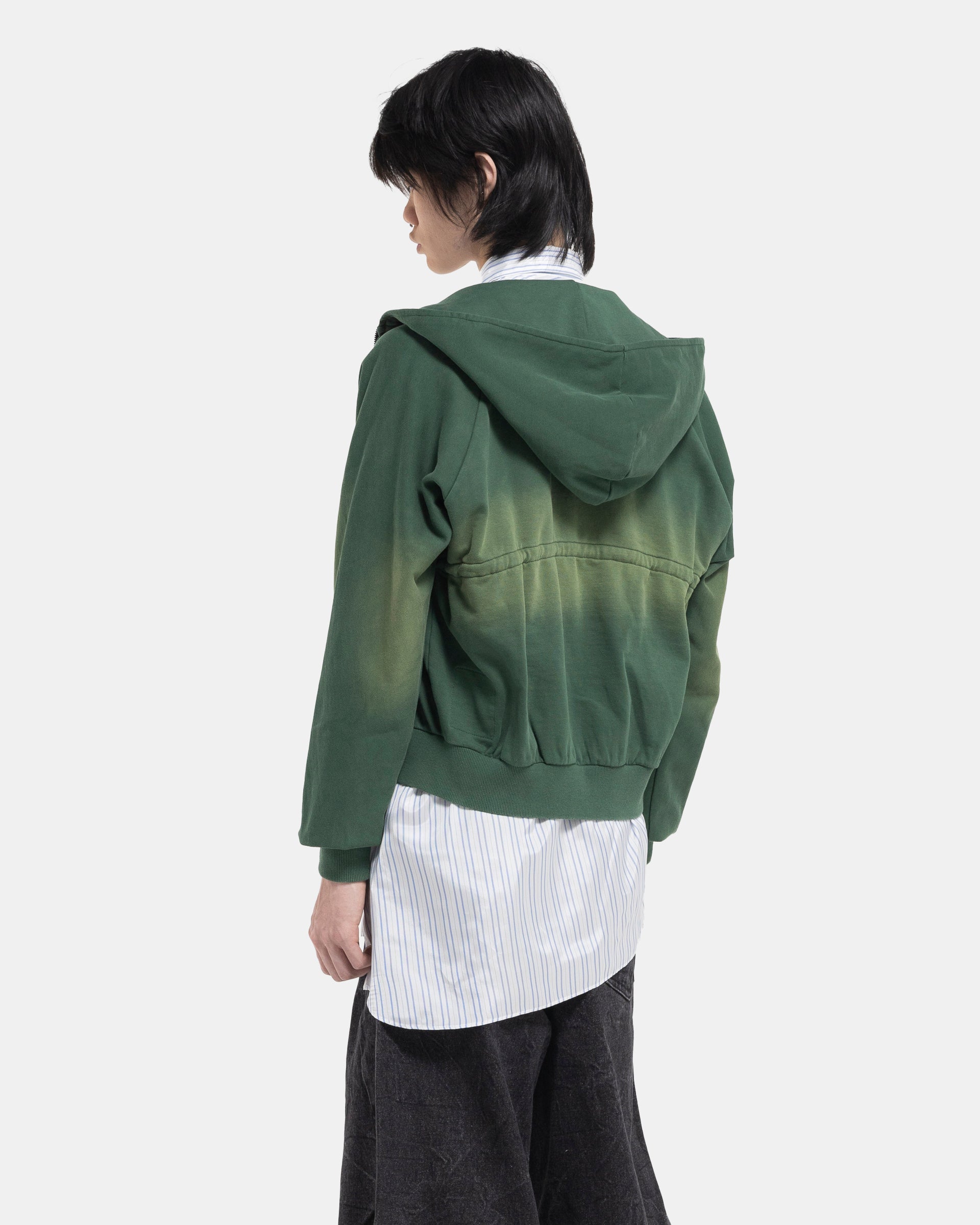 Couvin Wash Hoodie in Green