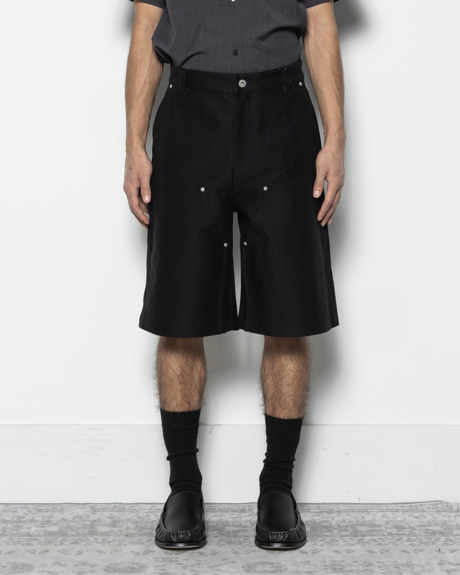 Mons Double Knee Shorts in Black
