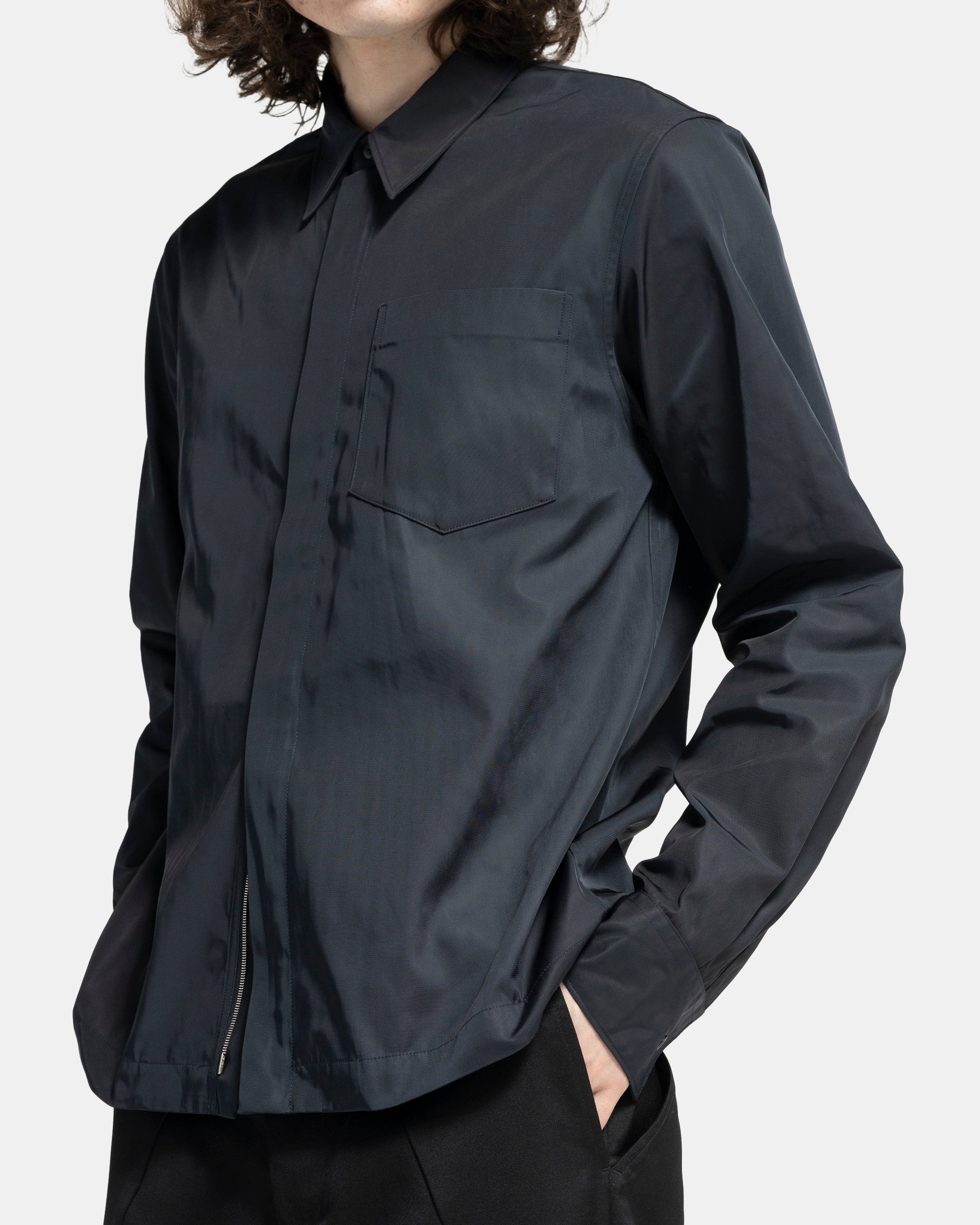 Dries Van Noten Corran Shirt in Navy