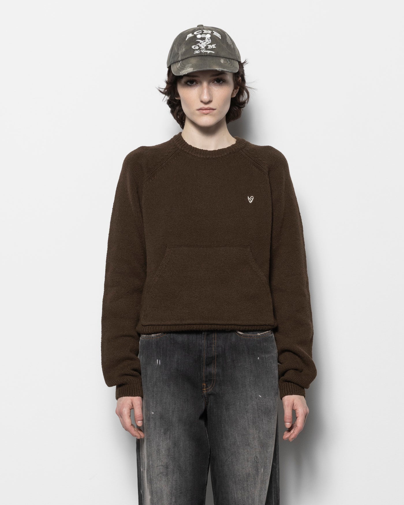 Crewneck Jumper in Brown