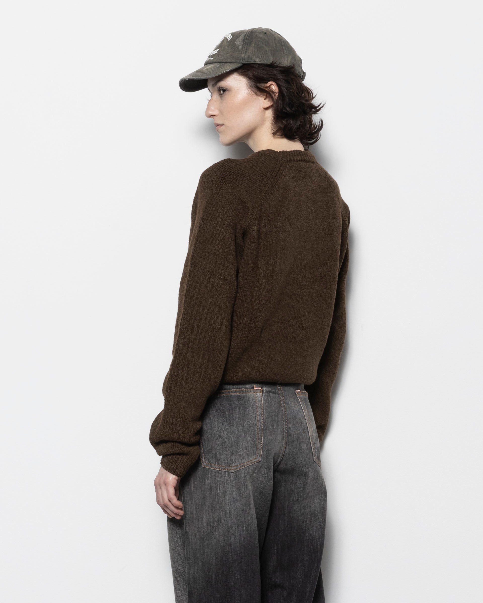 Crewneck Jumper in Brown