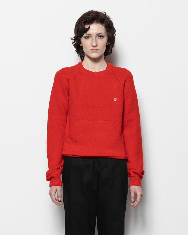 Crewneck Jumper in Red