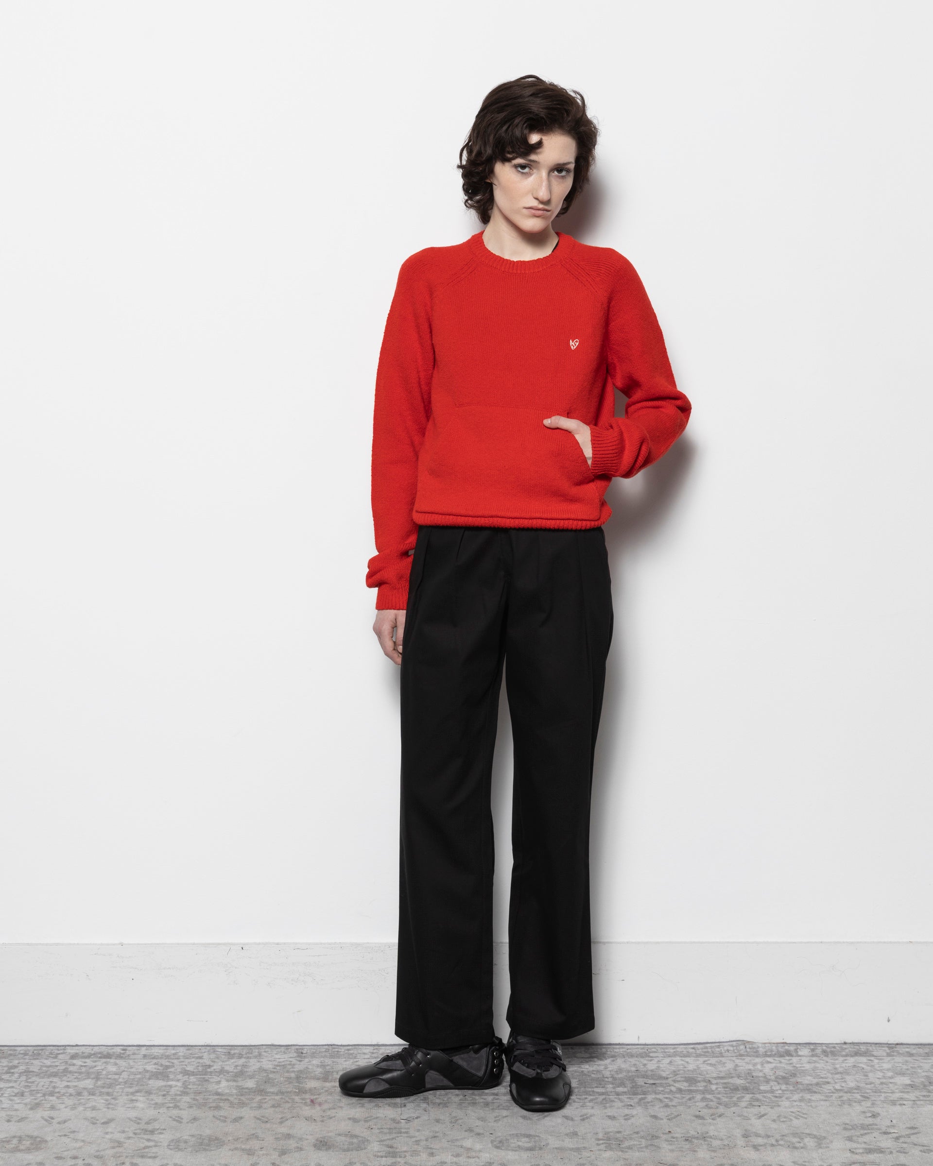 Crewneck Jumper in Red