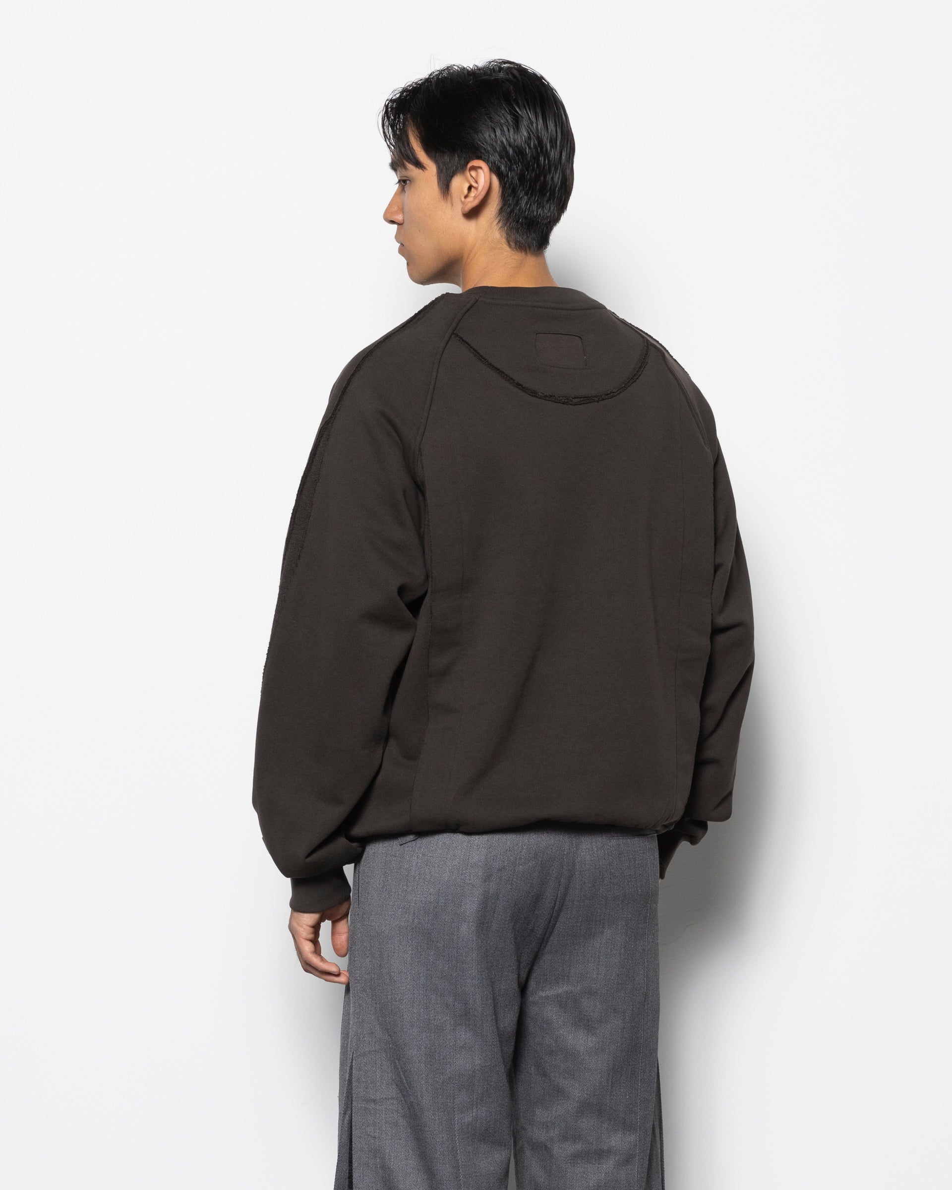 Deconstructed Tie In Sweater in Tobacco