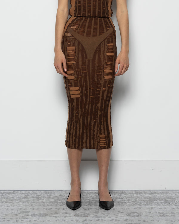 M-CALINA Knit Skirt in Brown