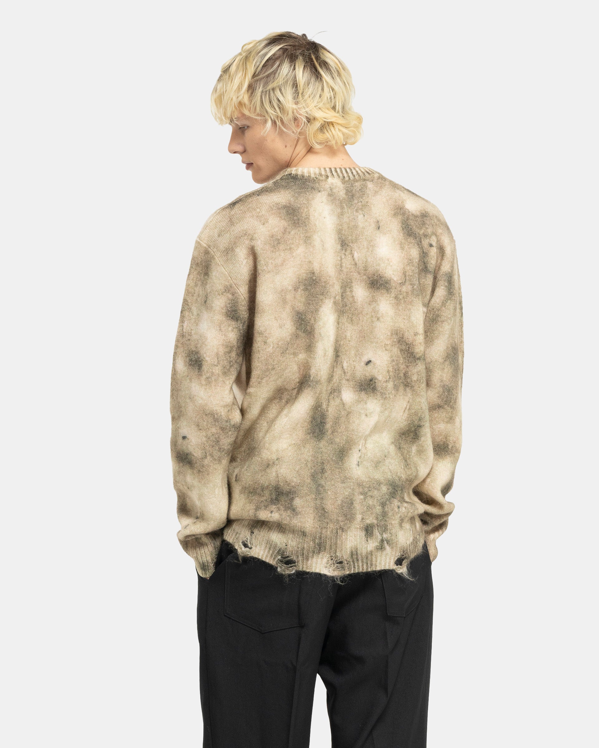 Digital Print Oversized Sweater in Sepia