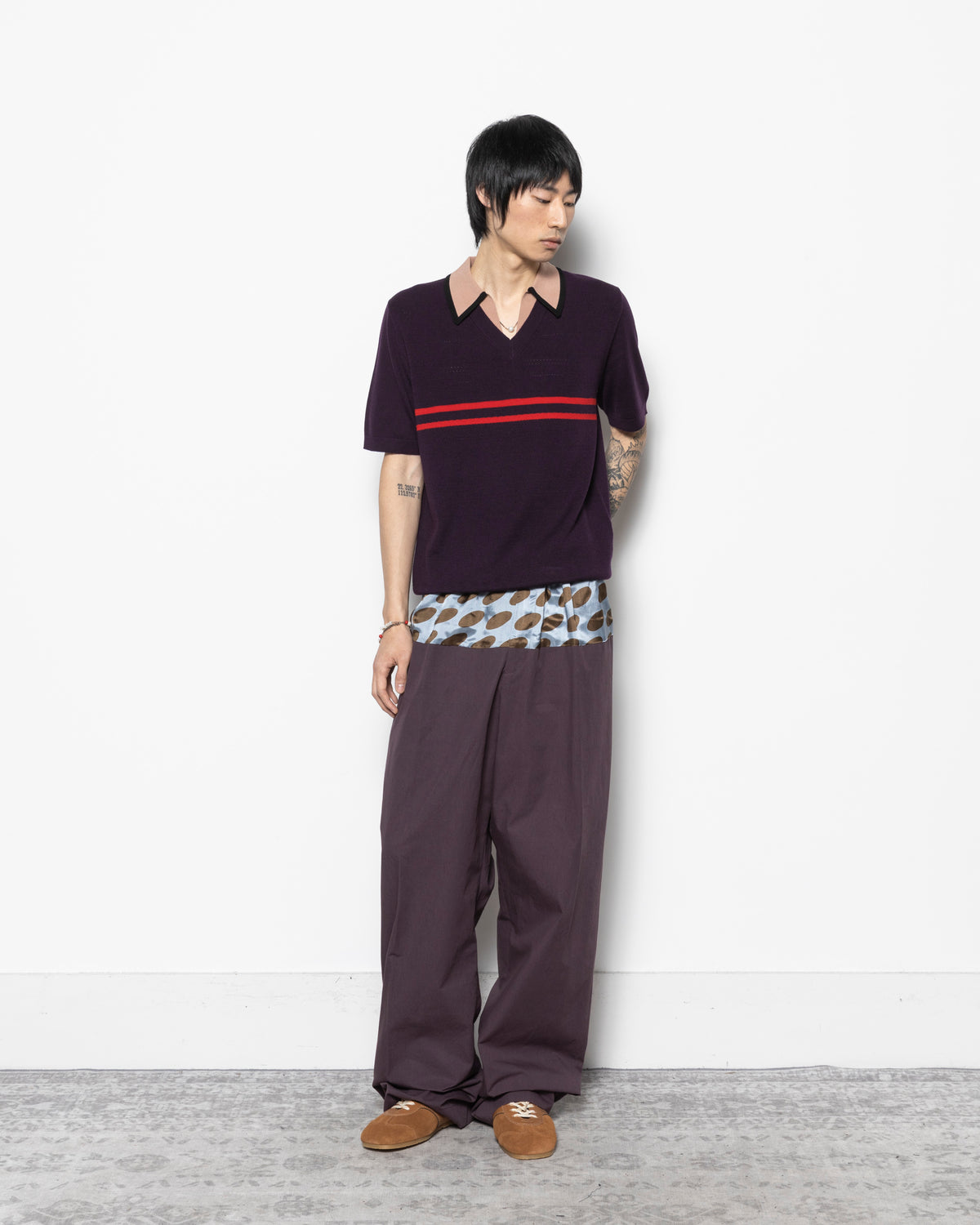 Molor Dries Van Noten Molor Polo Shirt in Dark Purple | RODEN GRAY