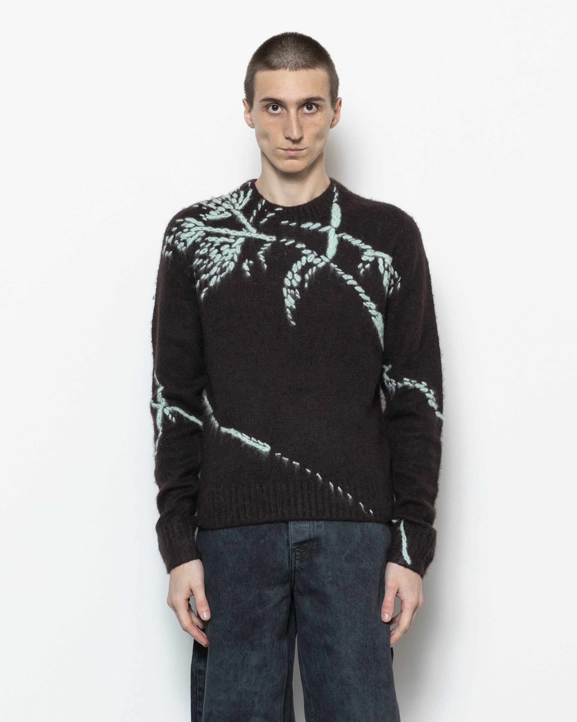 Mouche Sweater in Dark Brown