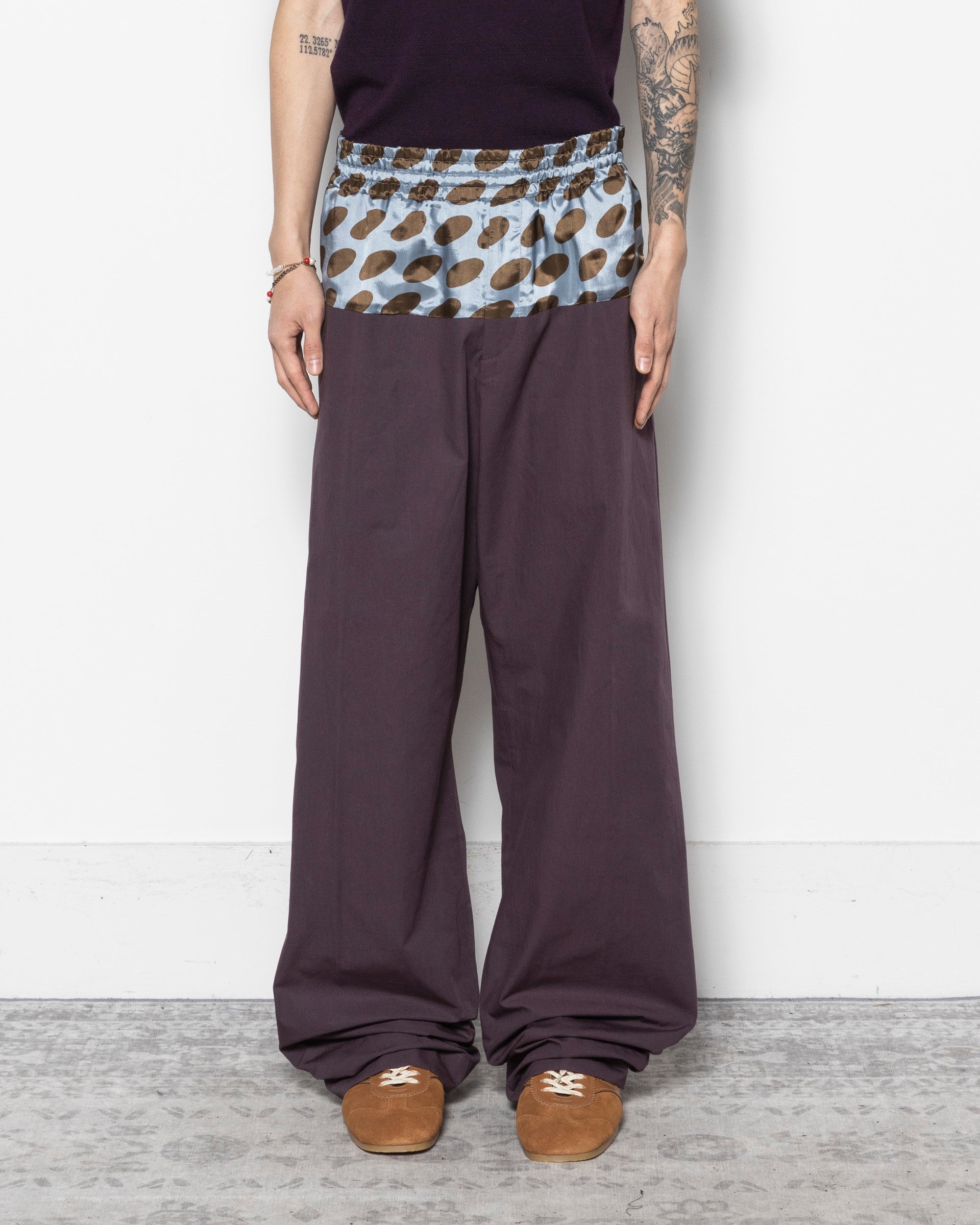 Dries Van Noten Pablo Pants in Dark Purple | RODEN GRAY