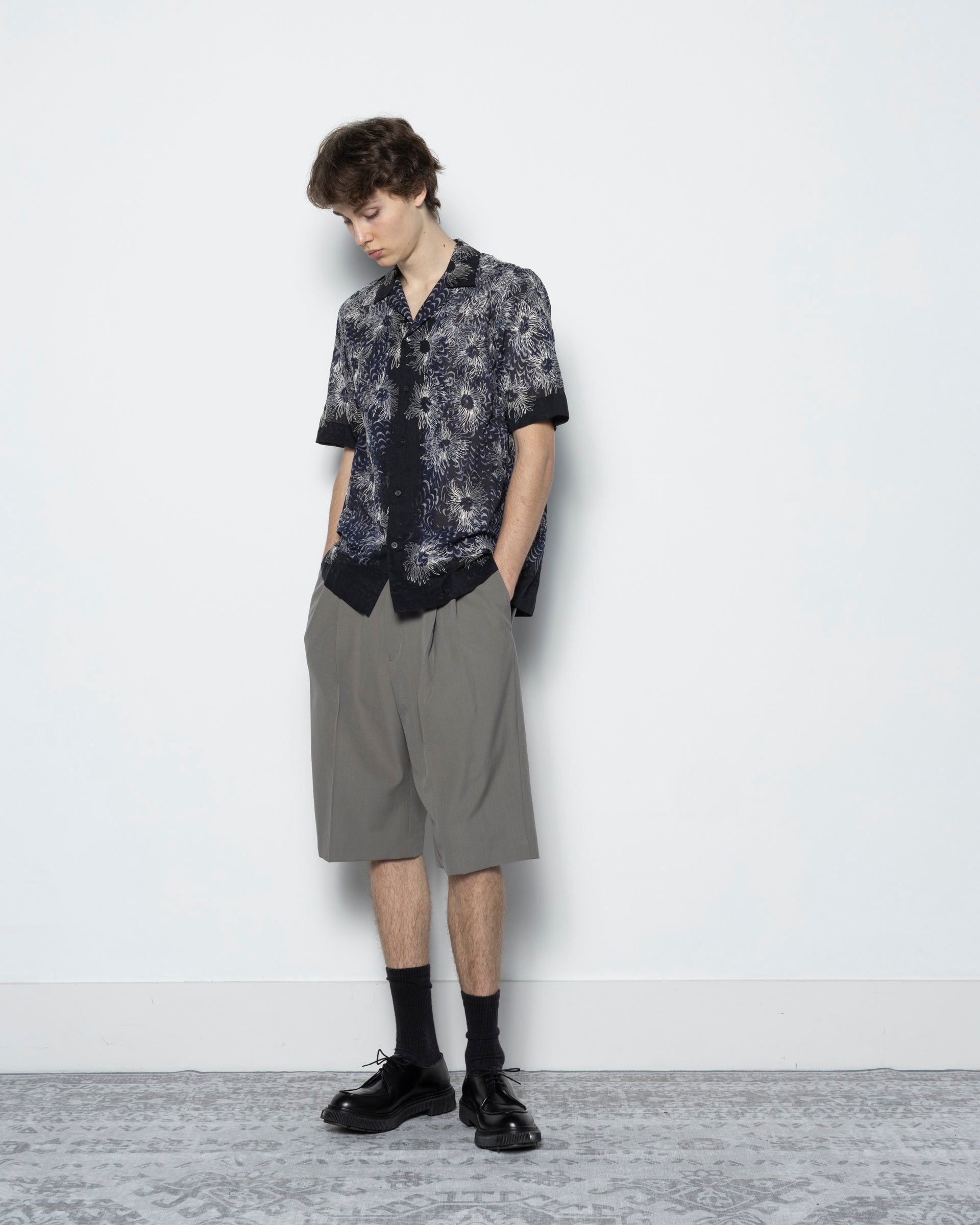 Dries Van Noten Panrom Short in Cement | RODEN GRAY