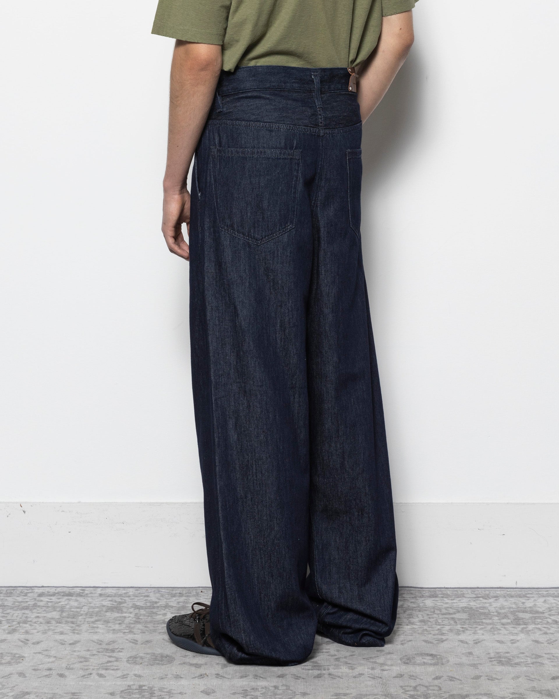 Dries Van Noten Penning Pants in Dark Indigo | Roden Gray