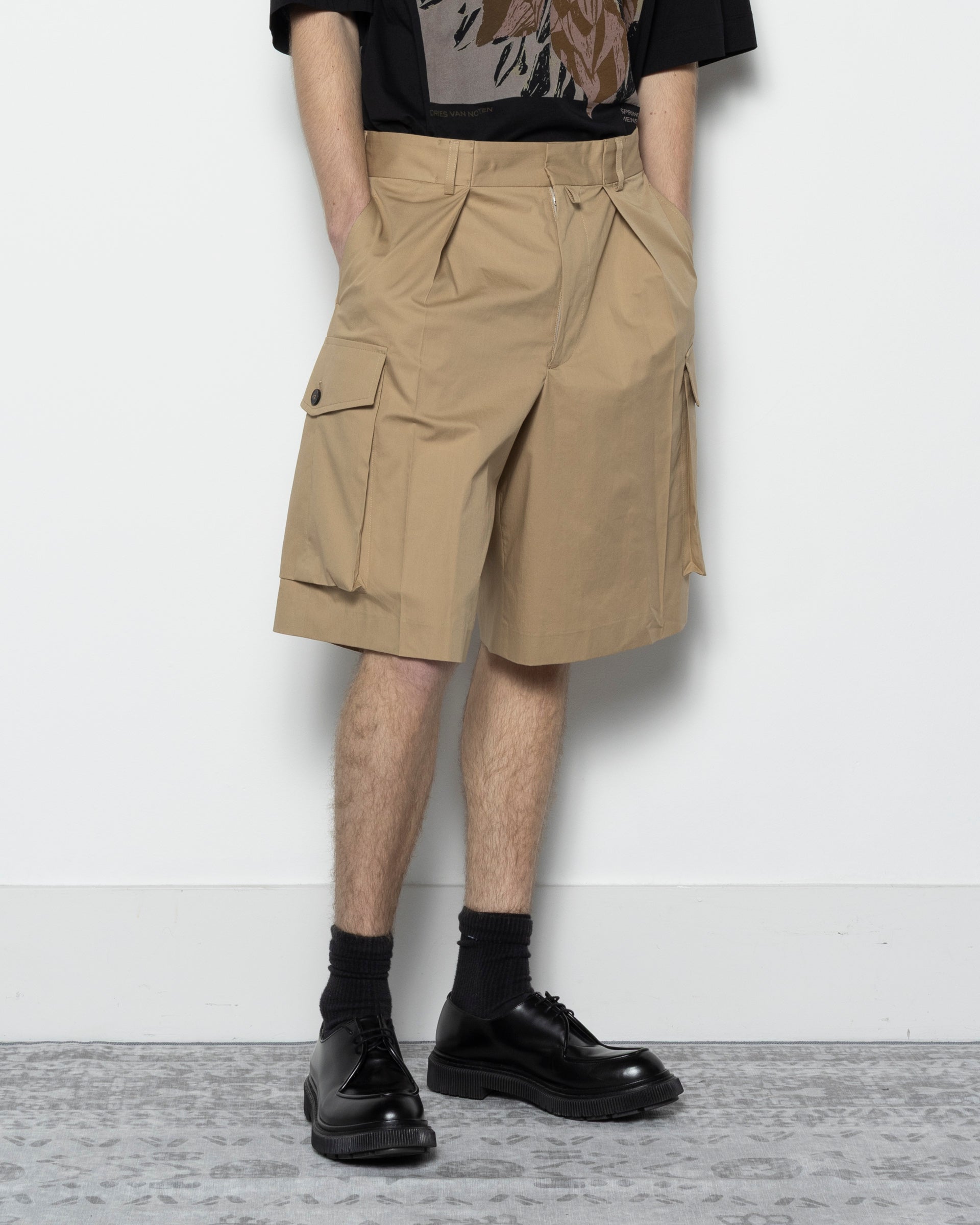 【24SS】DRIES VAN NOTEN｜Piers Bis Shorts Piers Bis Short in Black – SVRN