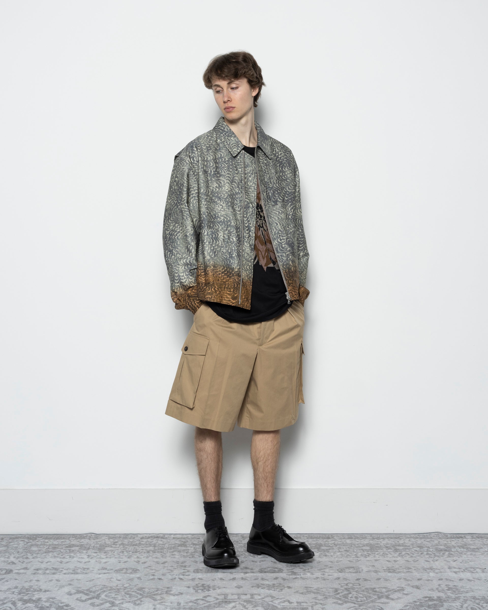Dries Van Noten Piers Tris Shorts in Beige | RODEN GRAY