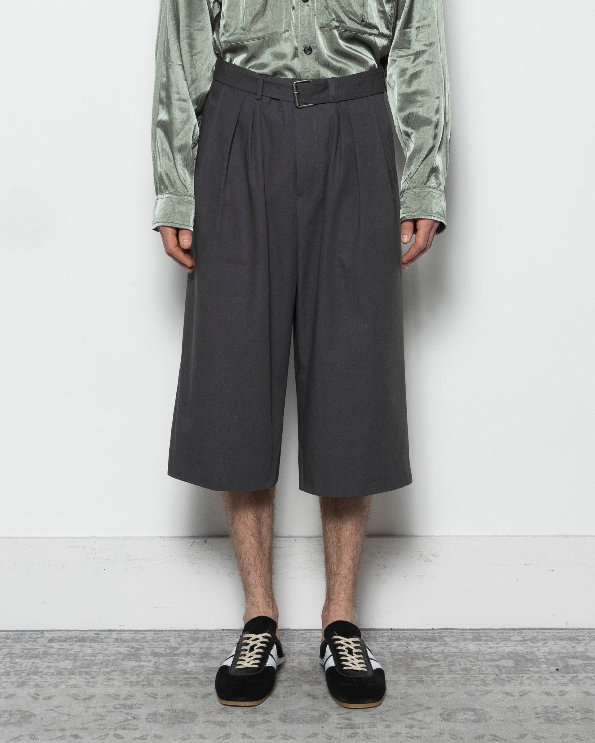Dries Van Noten Preaches Short Pants Dark Grey | RODEN GRAY