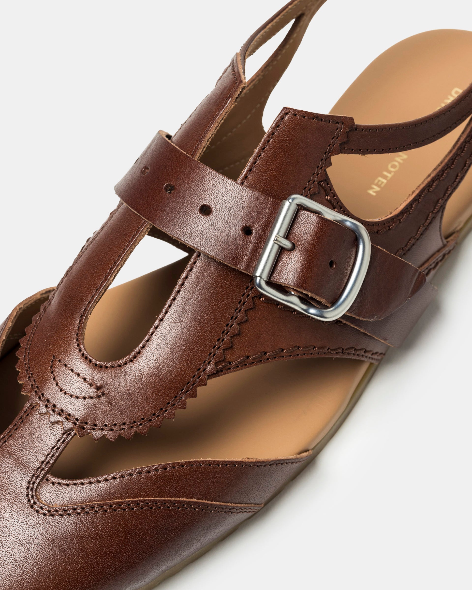 DRIES VAN NOTEN ブラウン ダブルバックルサンダル Dries Van Noten Sneaker Sandal in Terra Brown | RODEN GRAY