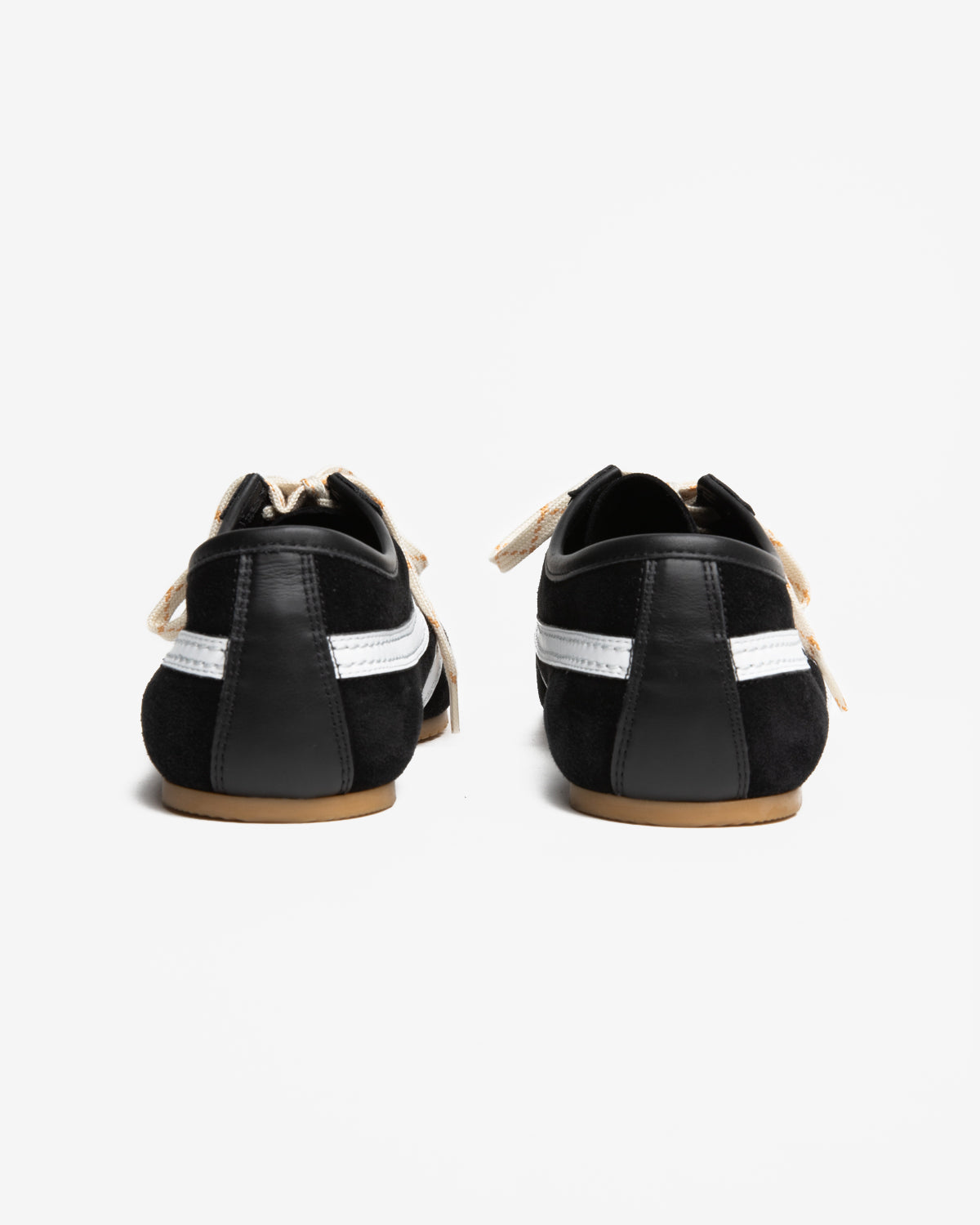 Calf Suede Sneakers in Black/White