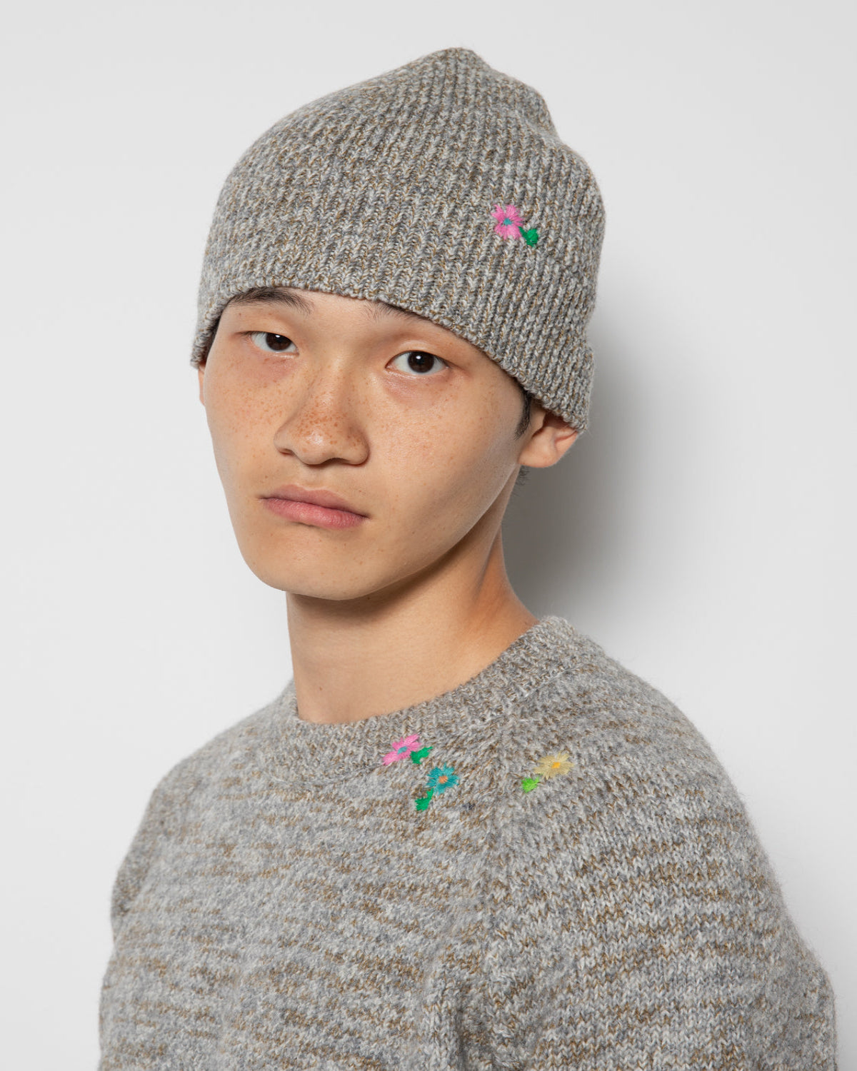 Manar Wool Beanie in Light Grey