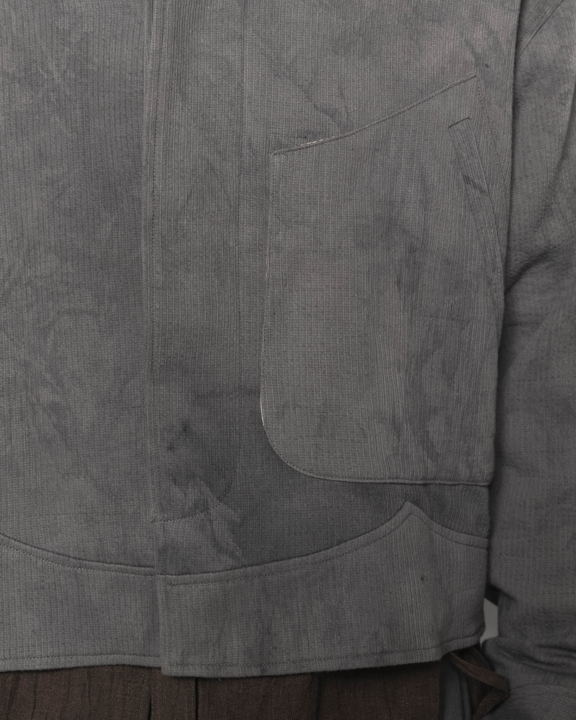 E Cropped JKT 2.0 in Natural Dyed Grey