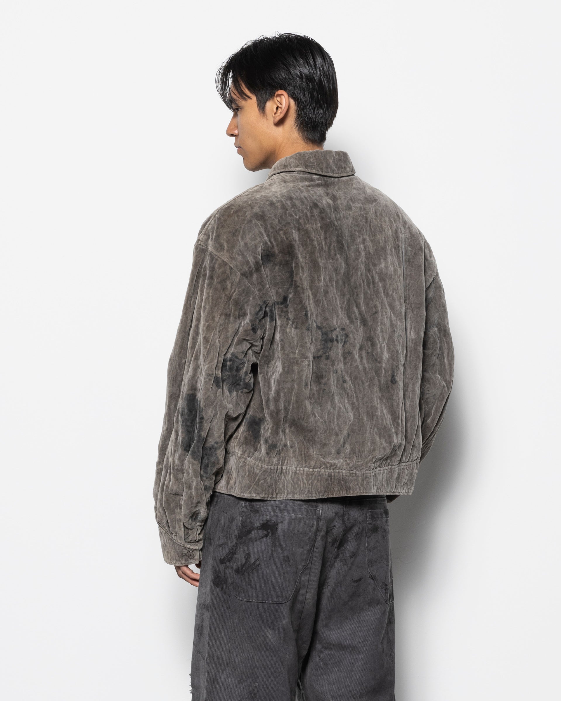 E Cropped JKT in Natural Dyed Grey