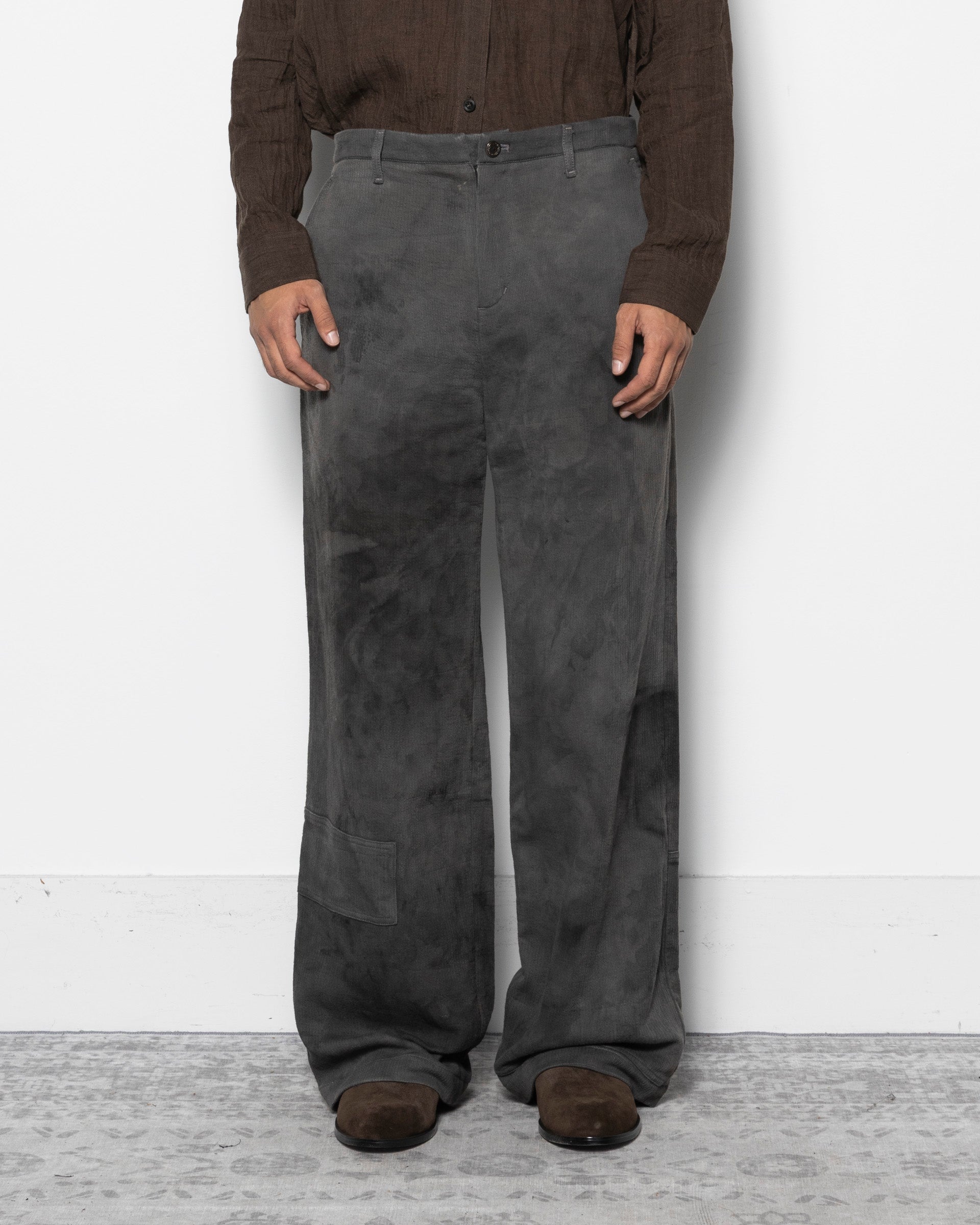E Pants in Natural Dyed Grey