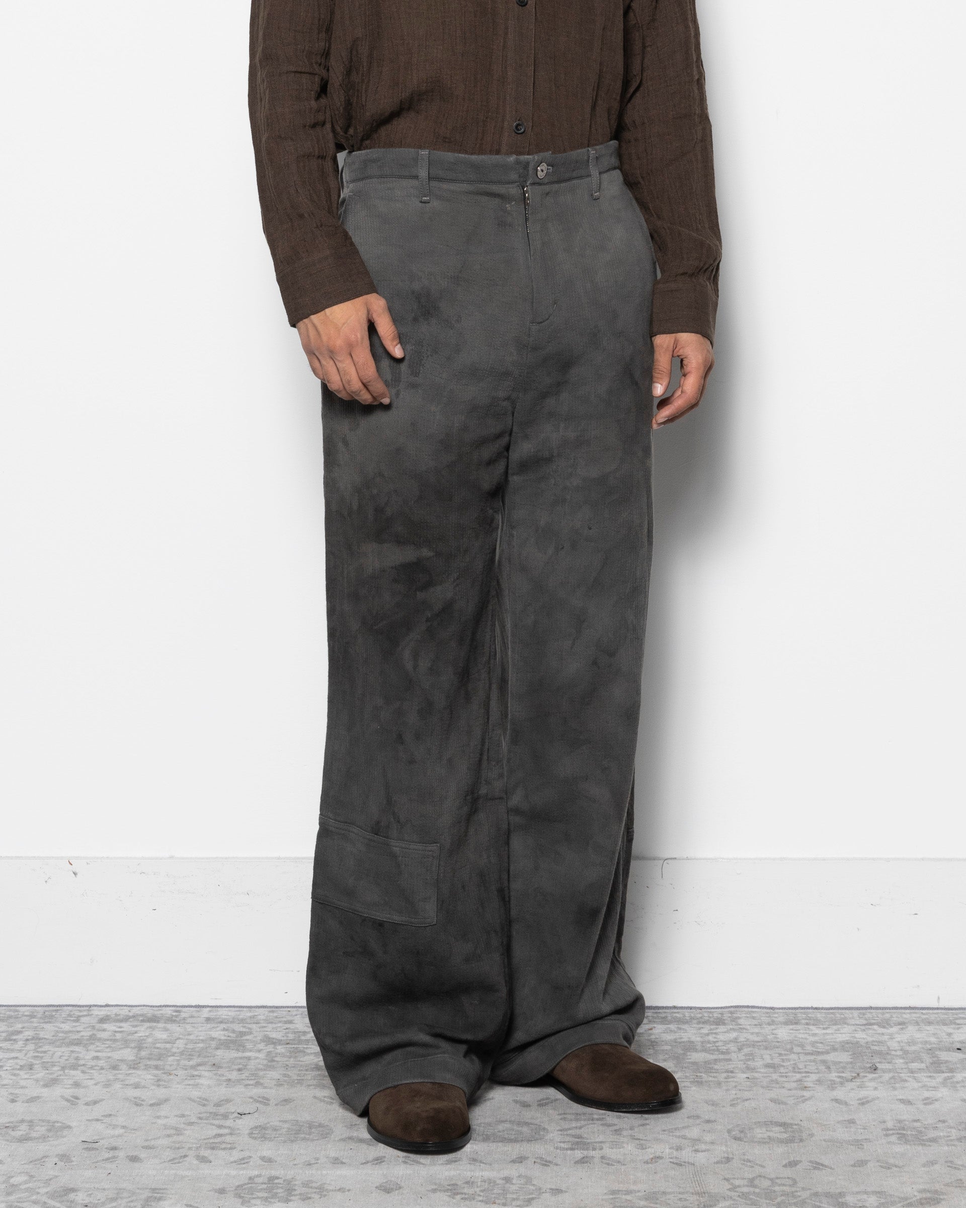 E Pants in Natural Dyed Grey
