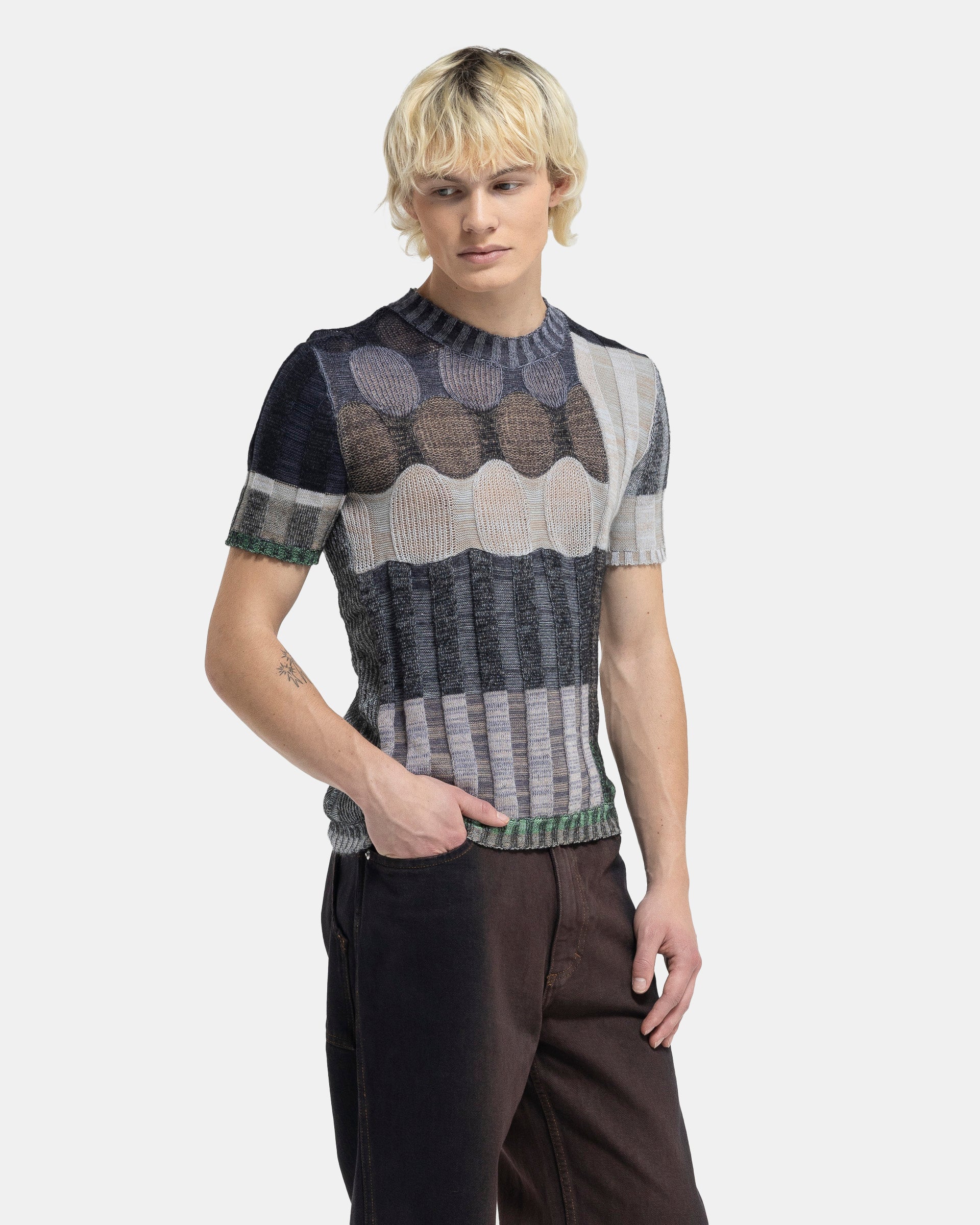 Aurora Knit T-Shirt in Fumes