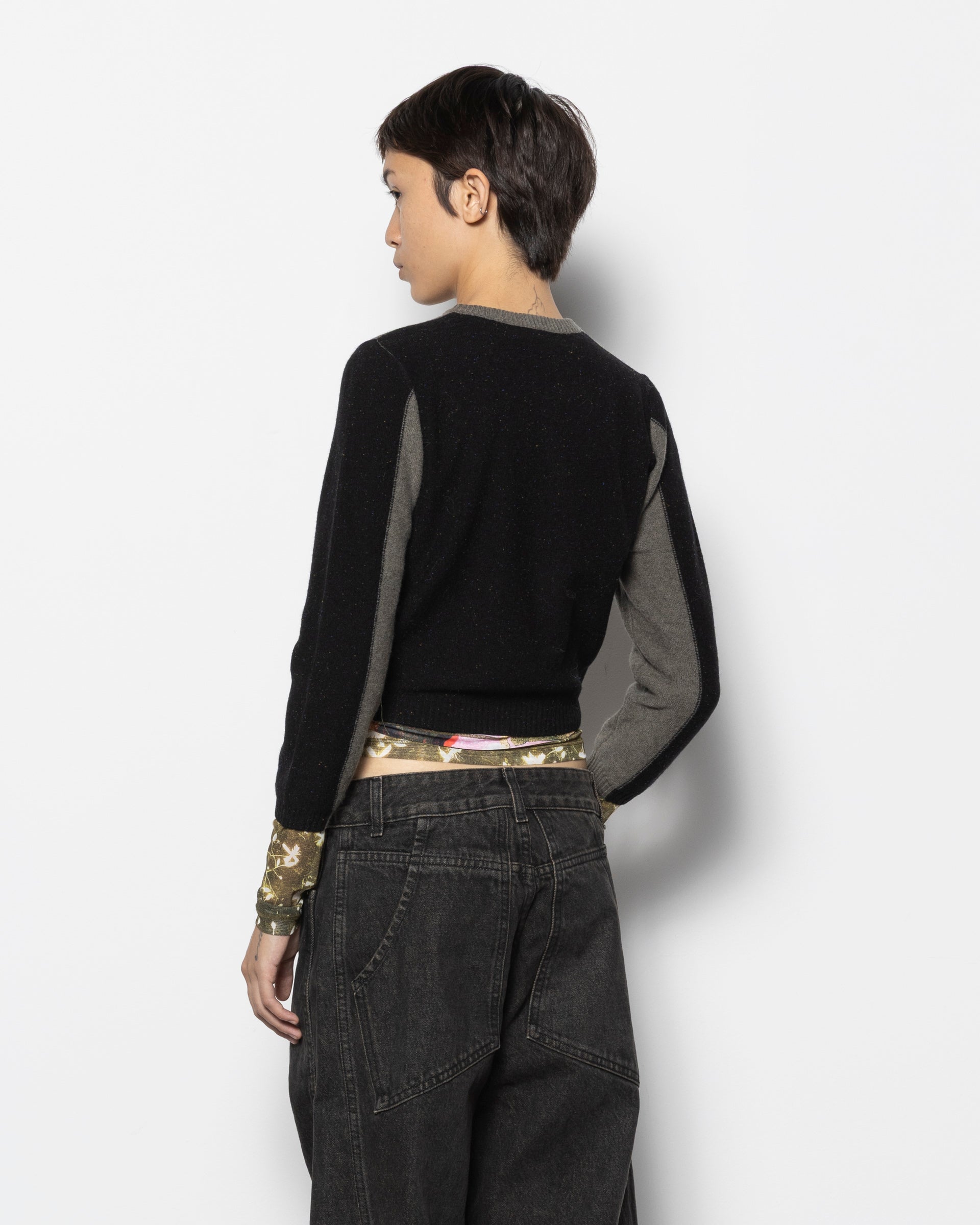 Racer Cardigan in Raven
